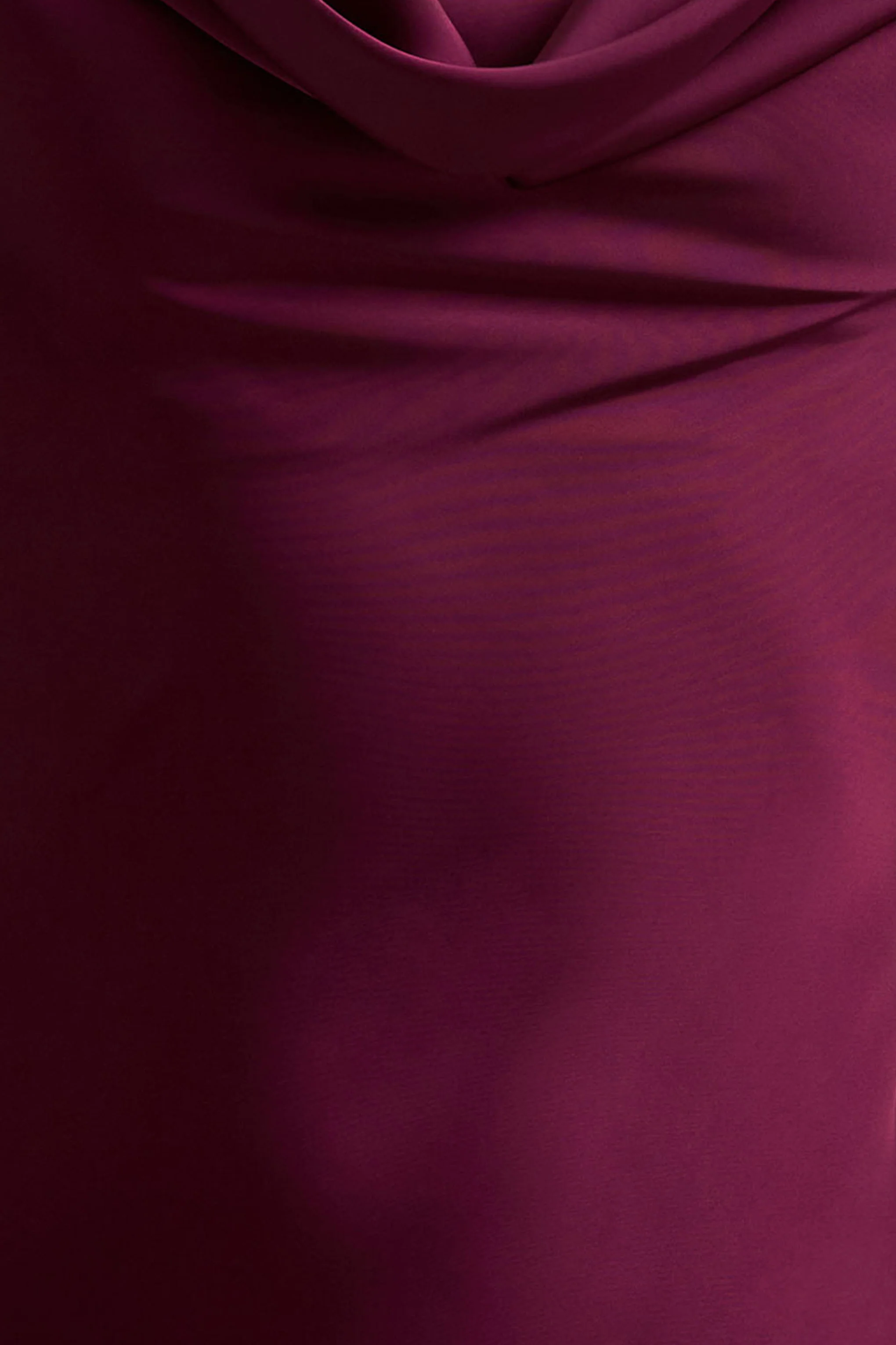 Alesso | Burgundy Satin Cowl-Neck Slip-Maxi Dress - Image 6