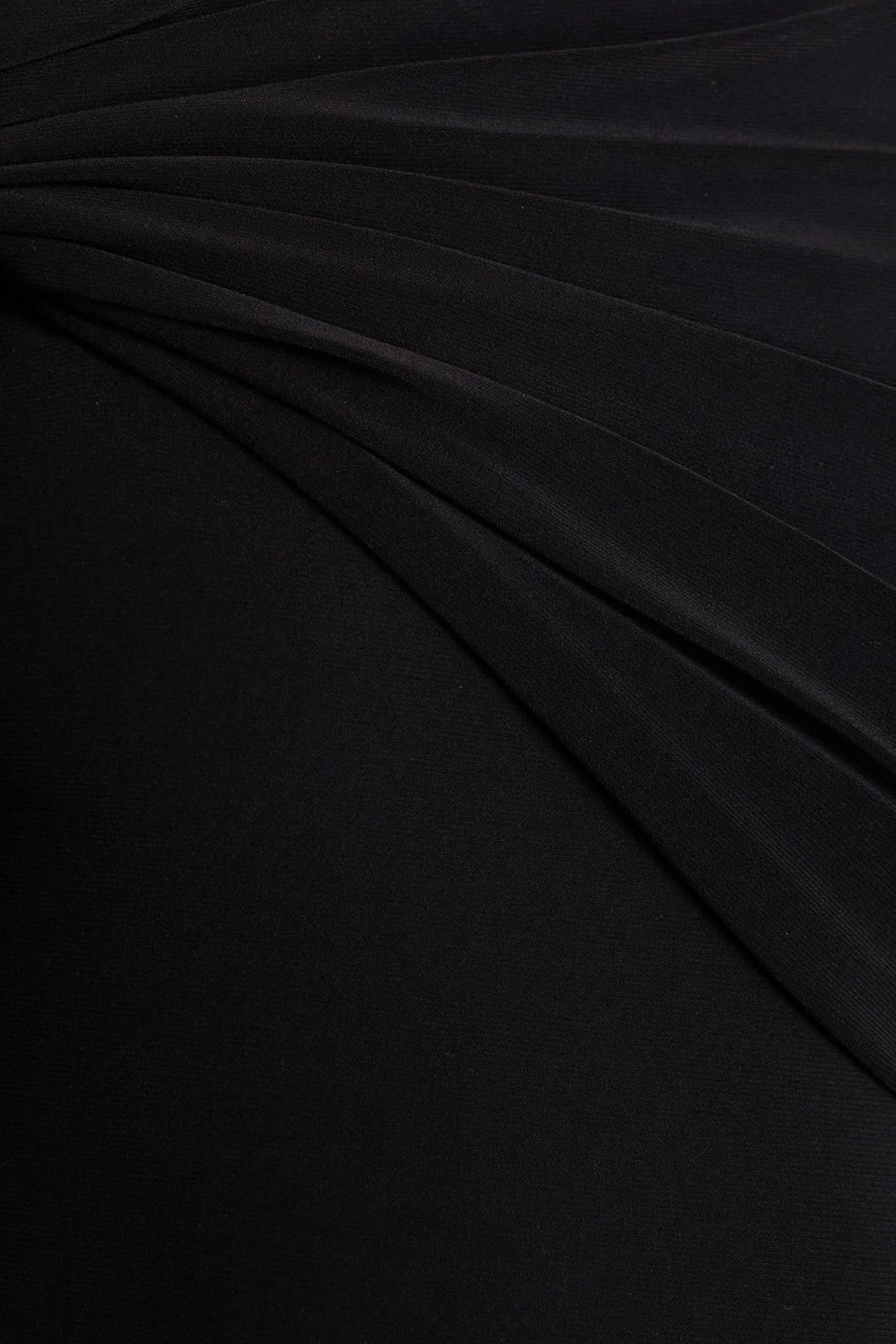 Alexia | Black Asymmetric-Neck Maxi Dress With Gold-Details - Image 6
