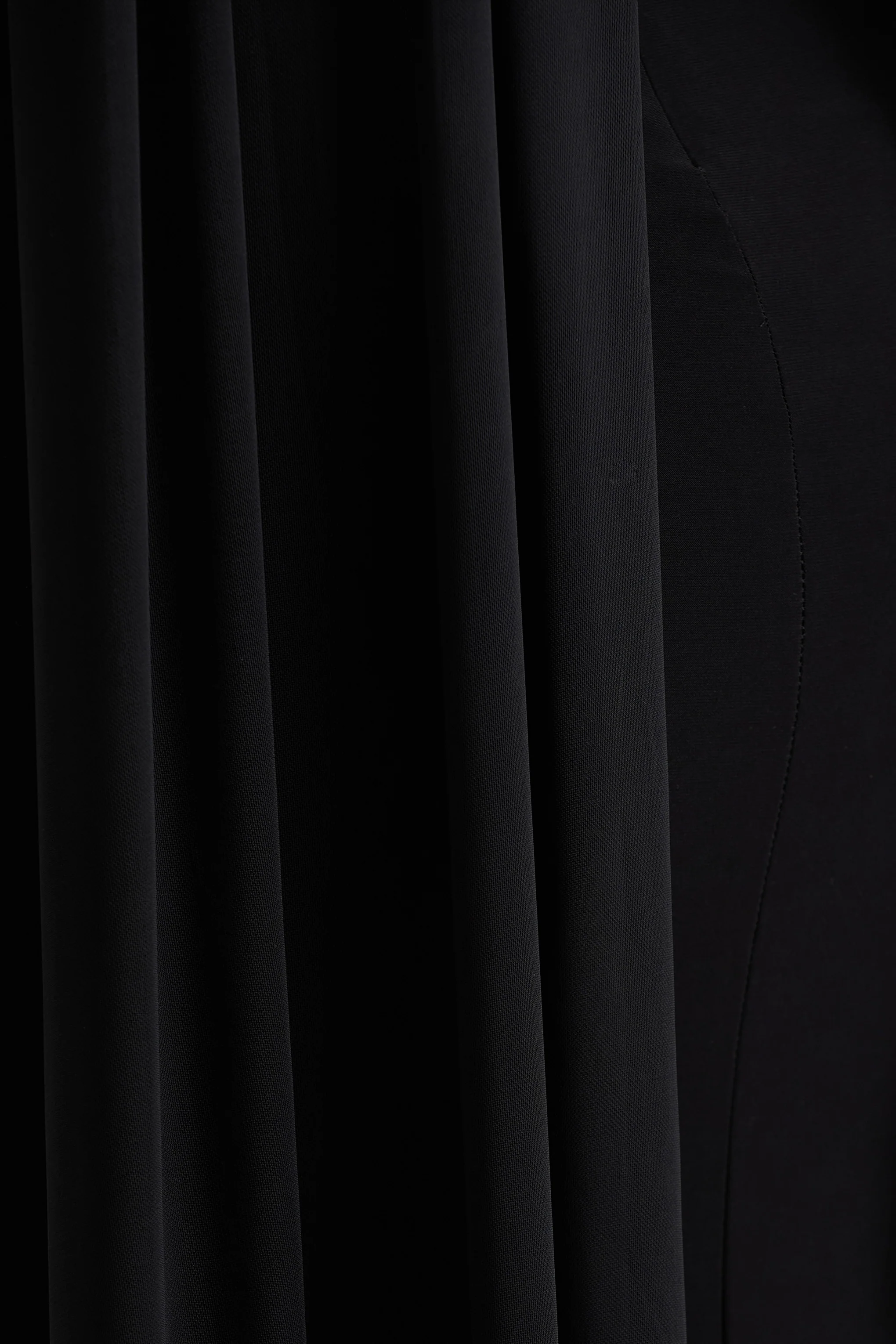 Amour | Black High-Neck Maxi Dress With Cape Sleeve Detail - Image 6