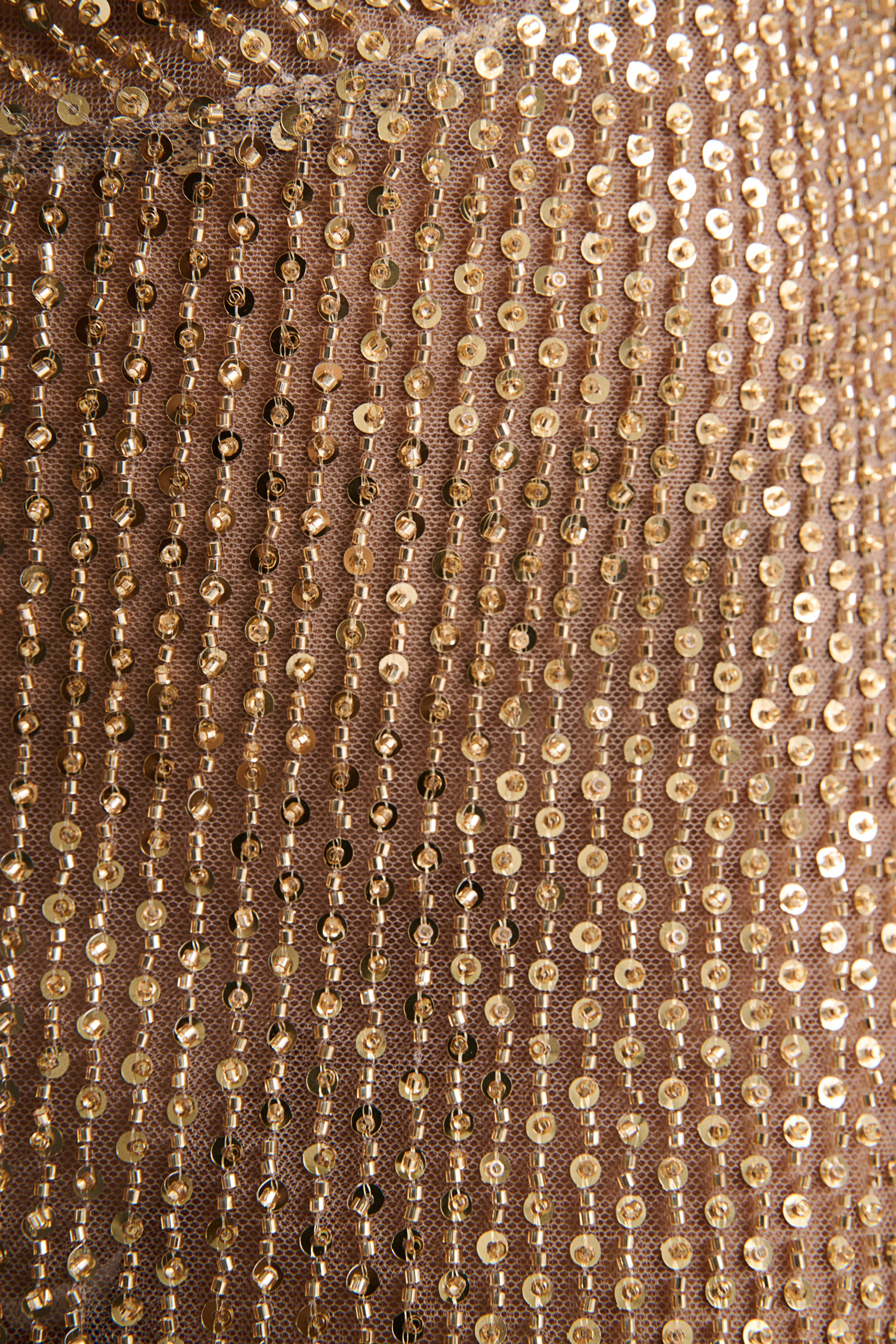 Anele | Gold Sequin High-Neck Sheer Maxi Dress With Sash And Open-Back - Image 7