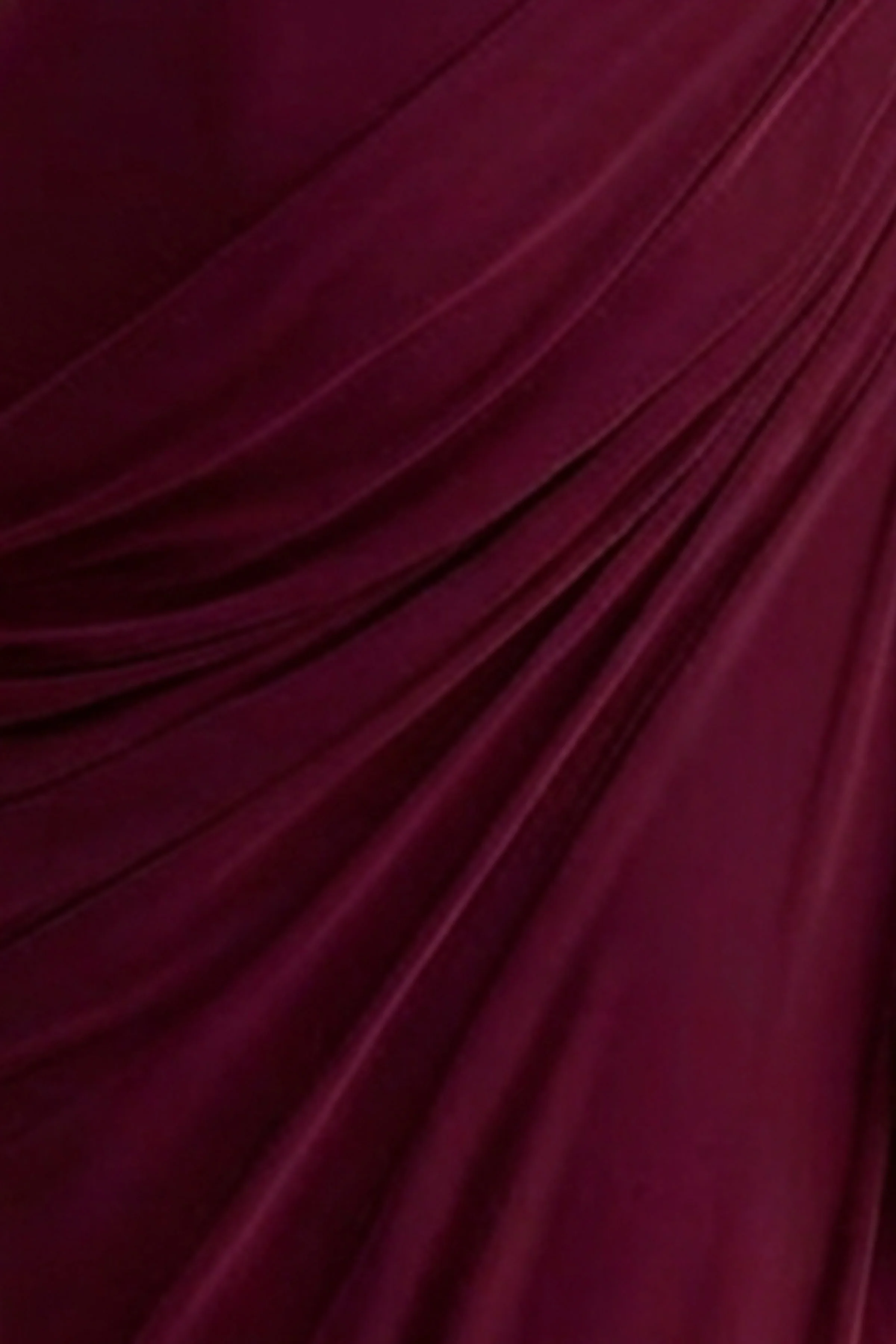Aphra | Burgundy High-Neck Maxi Dress With Cape-Sleeve - Image 6
