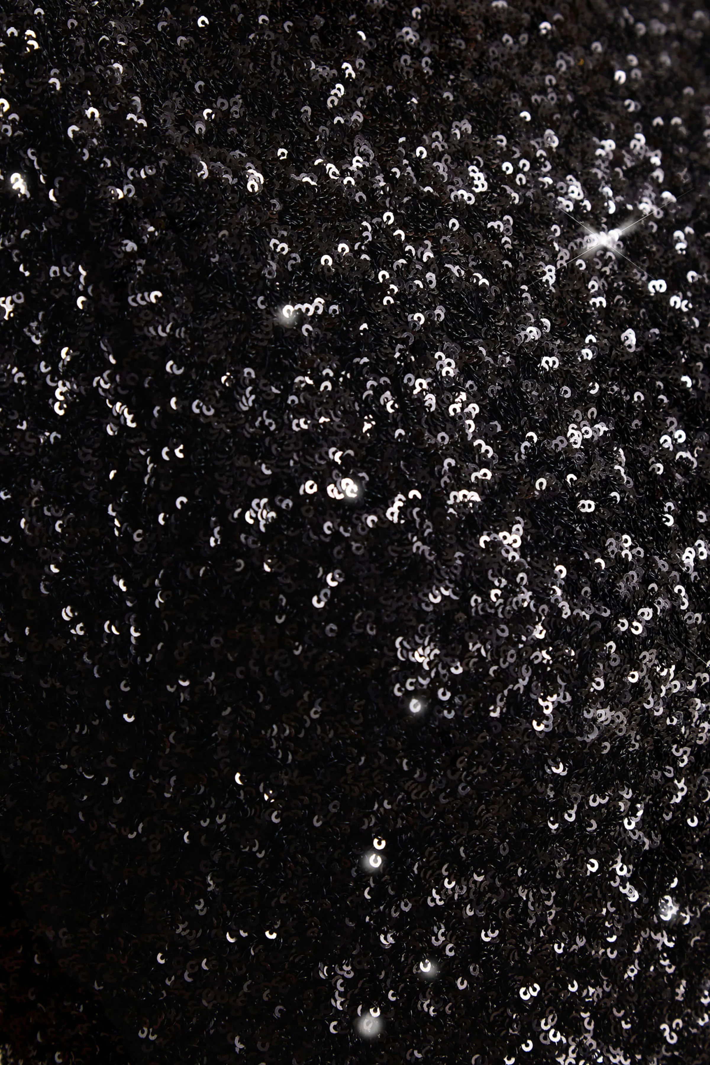 Aurah | Black Sequin Crew-Neck Maxi Dress With Cap Sleeves - Image 7
