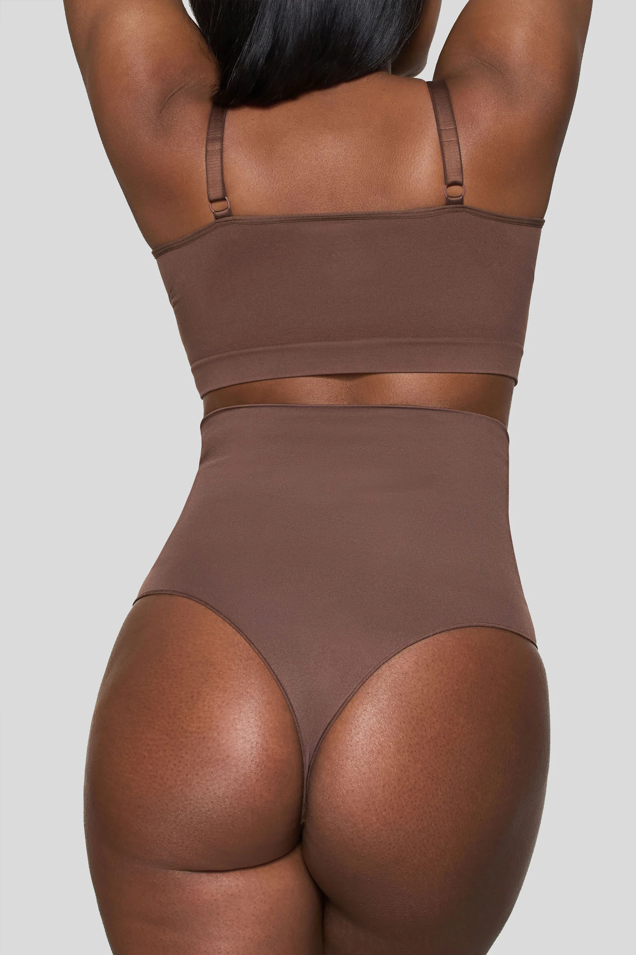 BOOMBA | Cocoa Short-Waisted Thong Shapewear - Image 2