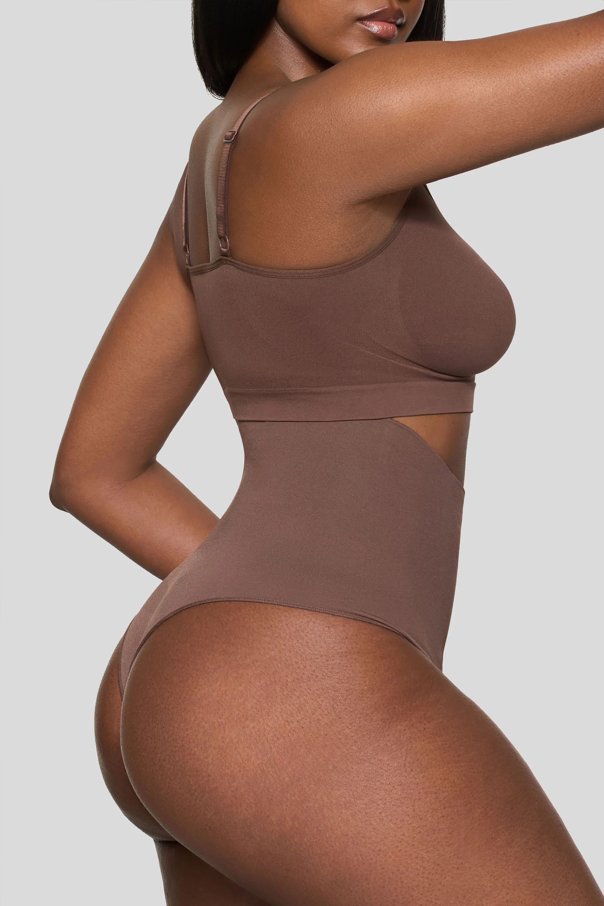 BOOMBA | Cocoa Short-Waisted Thong Shapewear - Image 4