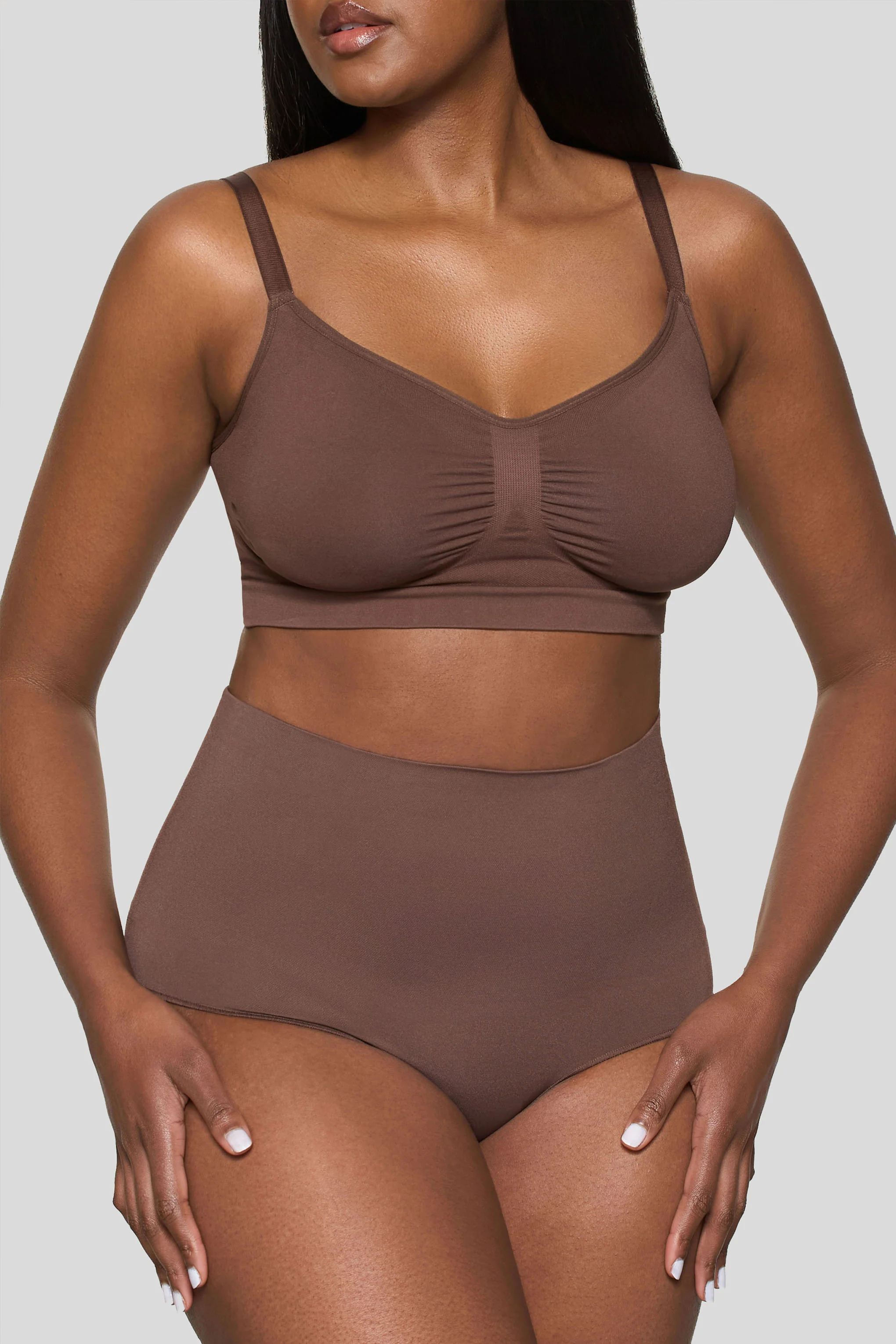BOOMBA | Cocoa Short-Waisted Thong Shapewear - Image 5