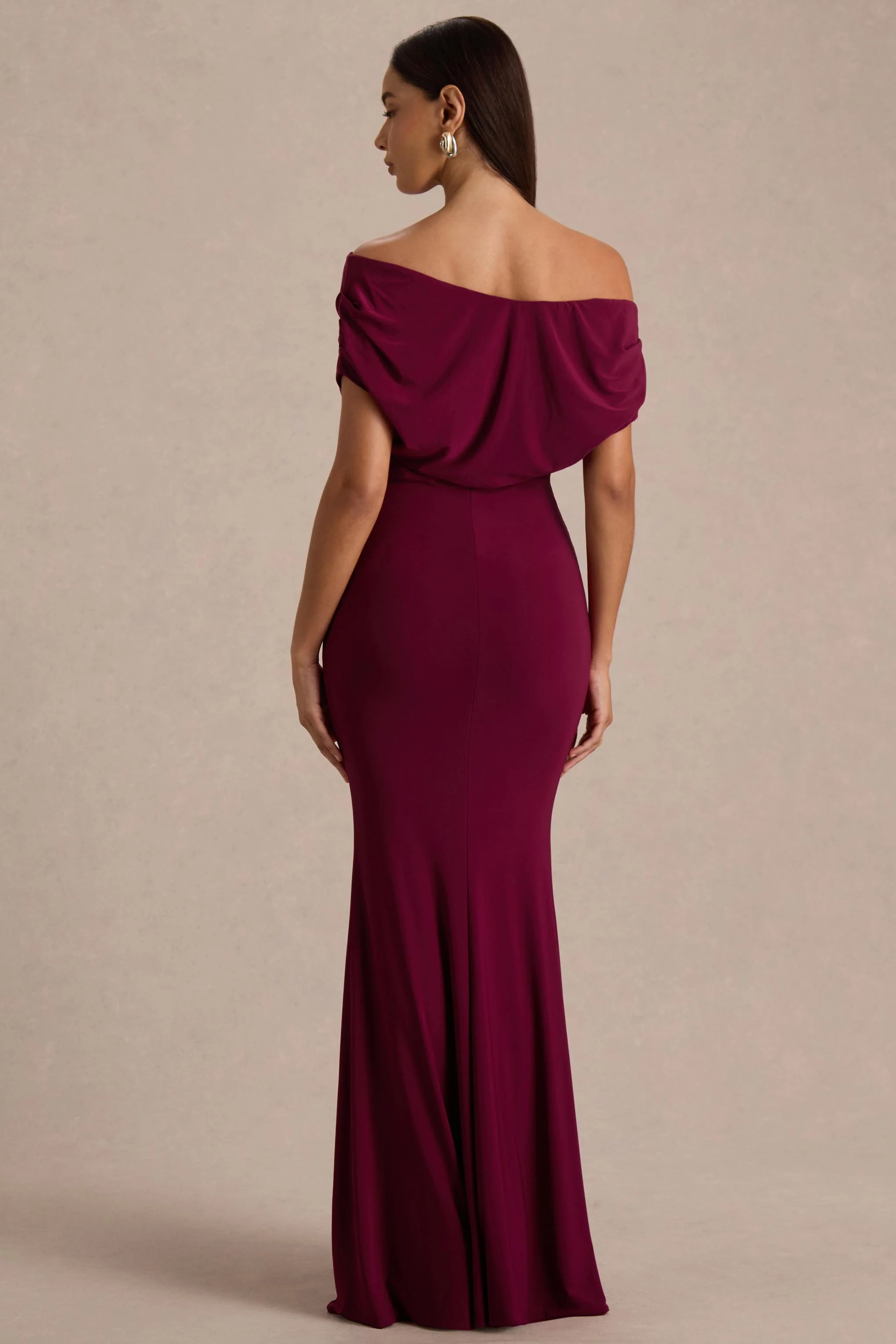 Bowden | Berry Bardot Maxi Dress - Image 2