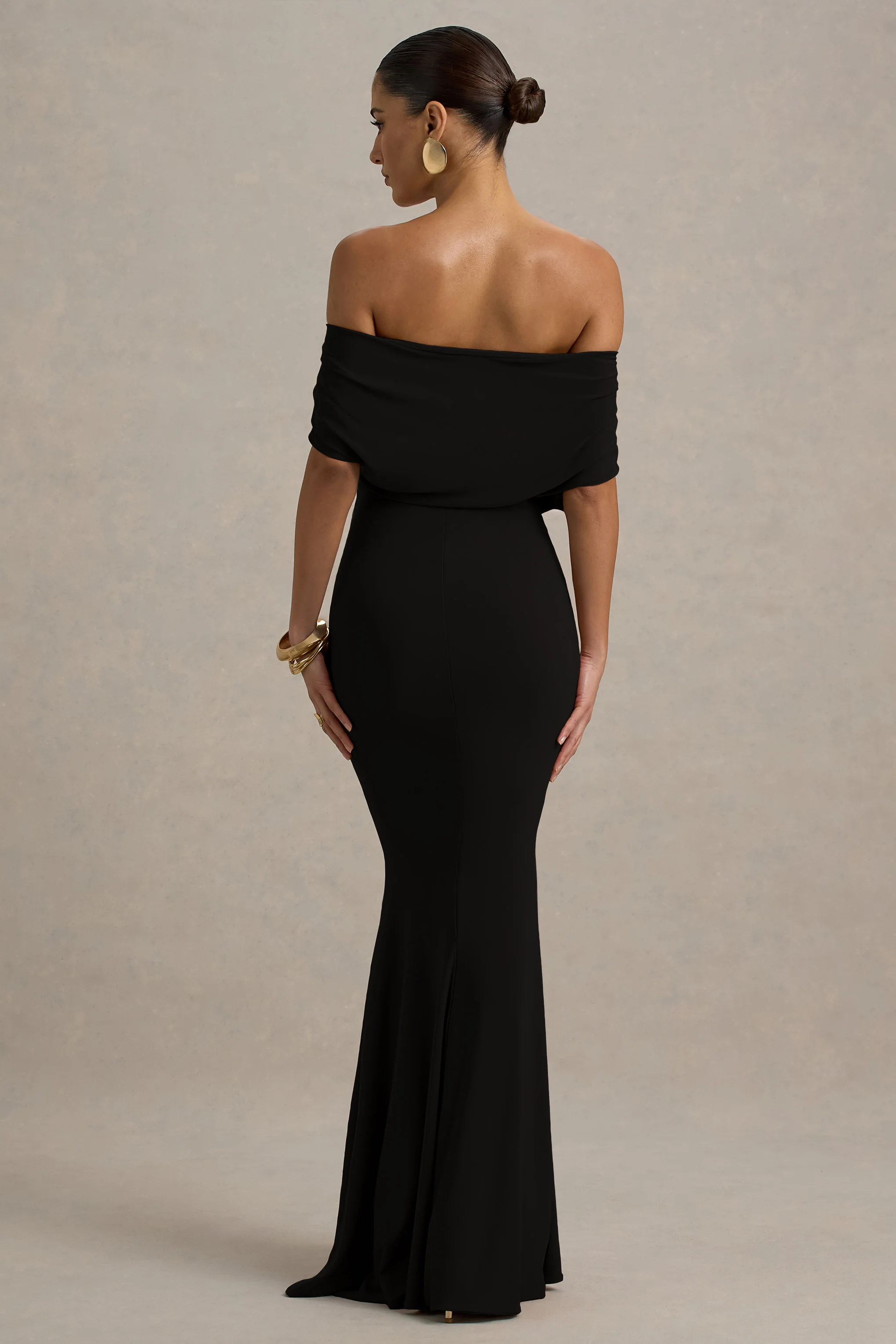 Bowden | Black Bardot Maxi Dress - Image 2