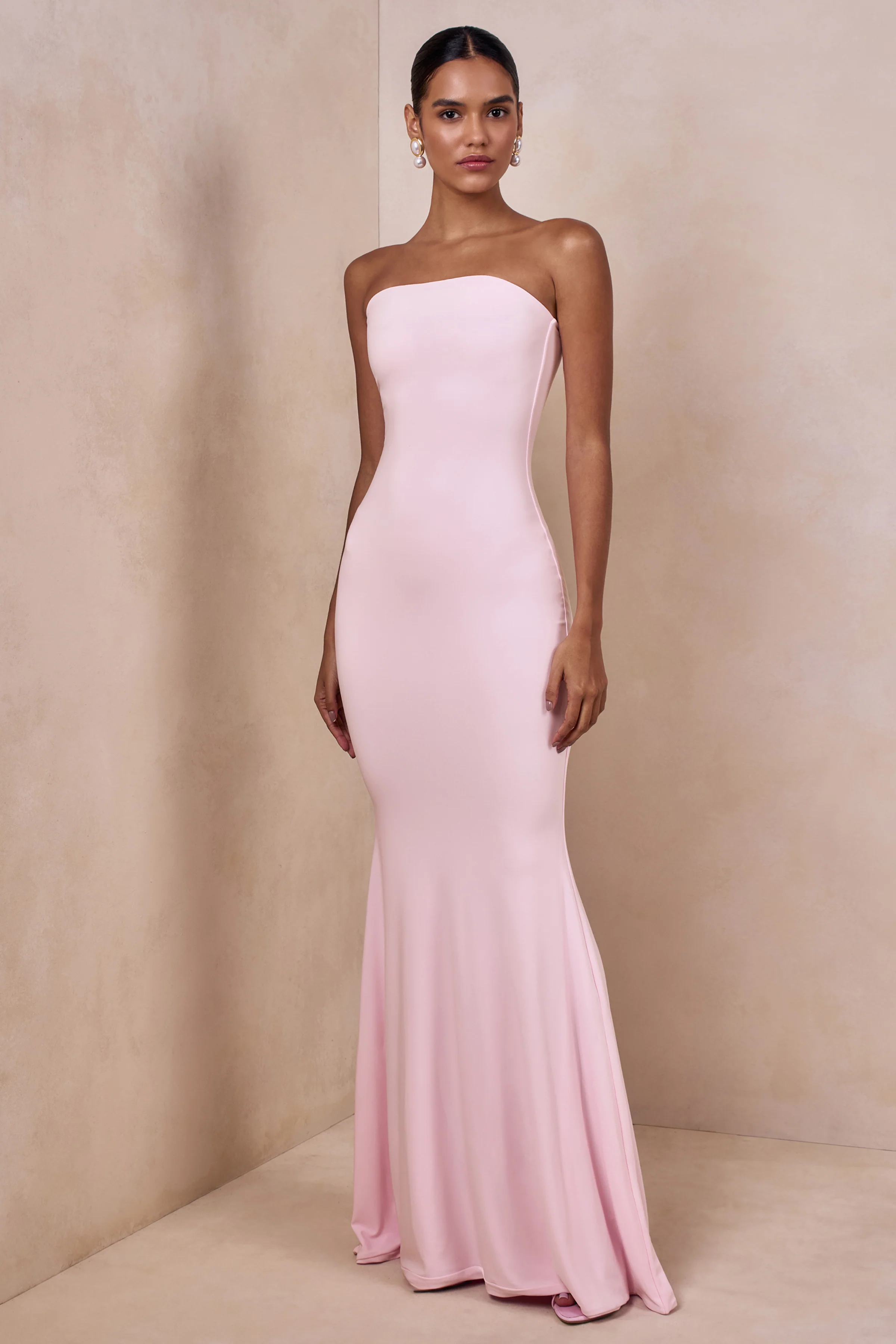 Ceremony | Pink Bandeau Maxi Dress - Image 4