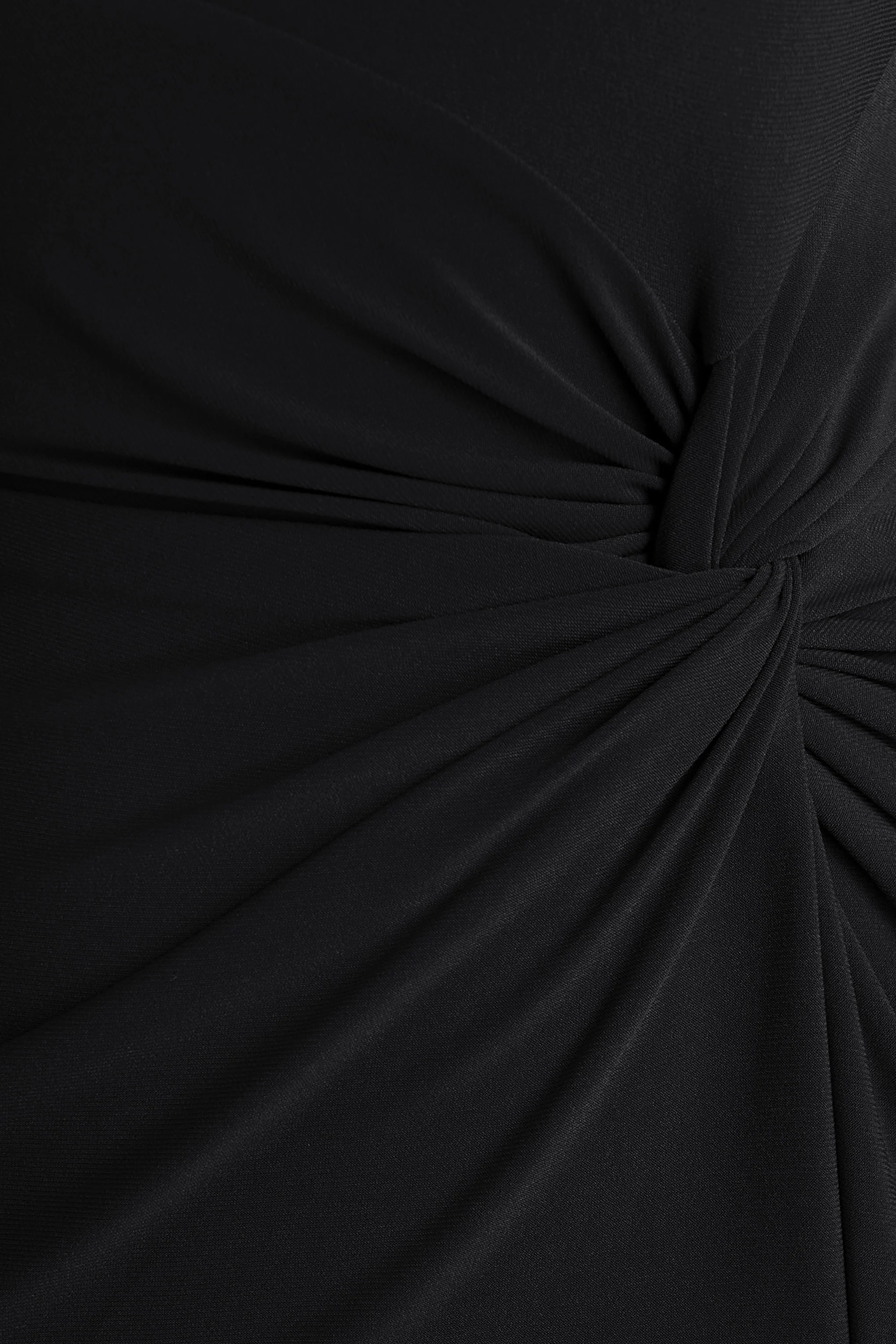 Claretta | Black Square Neck Twisted Maxi Dress With Cape Sleeves - Image 6
