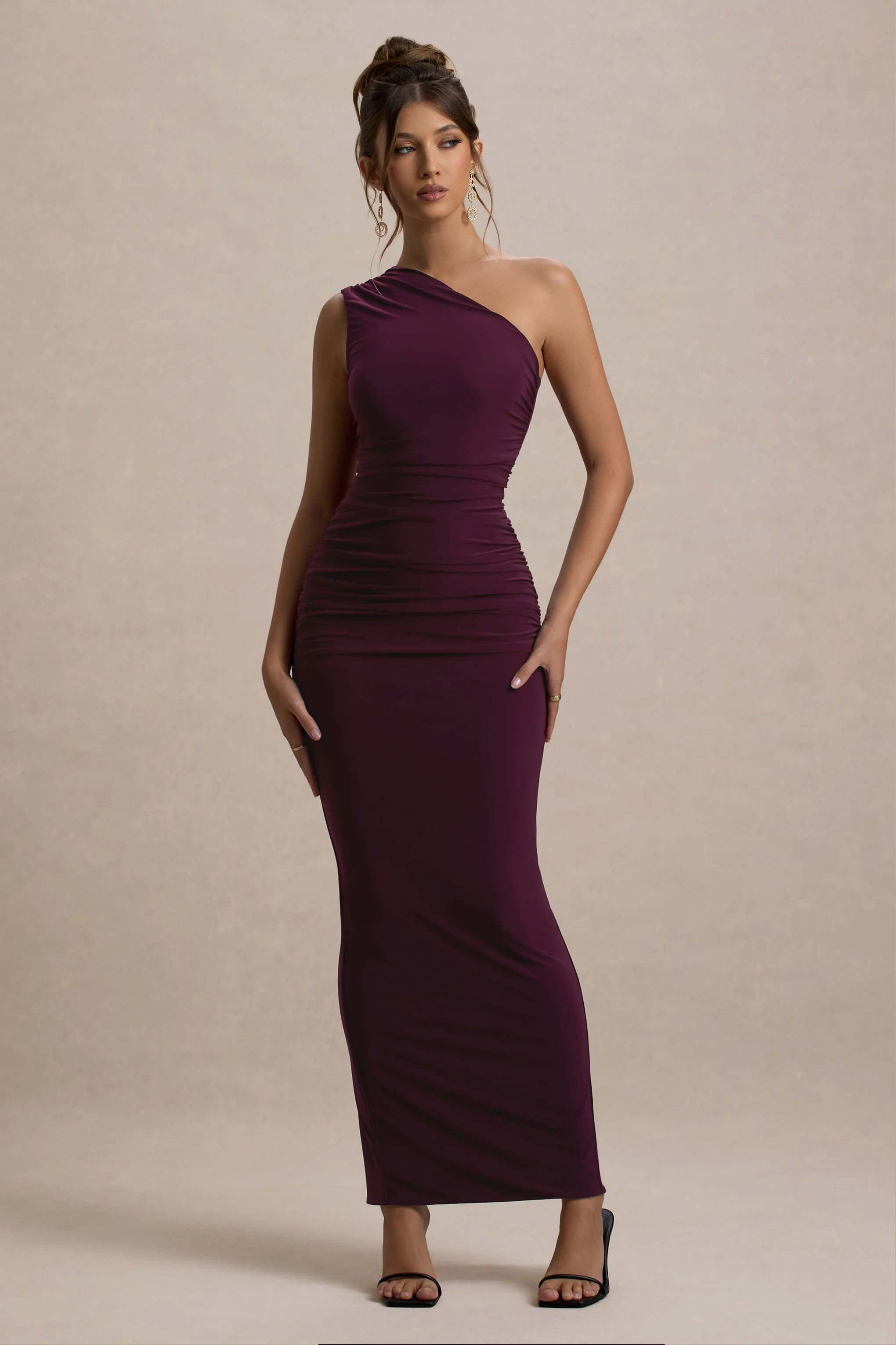 Dalarie | Port One-Shoulder Gathered Maxi Dress - Image 4