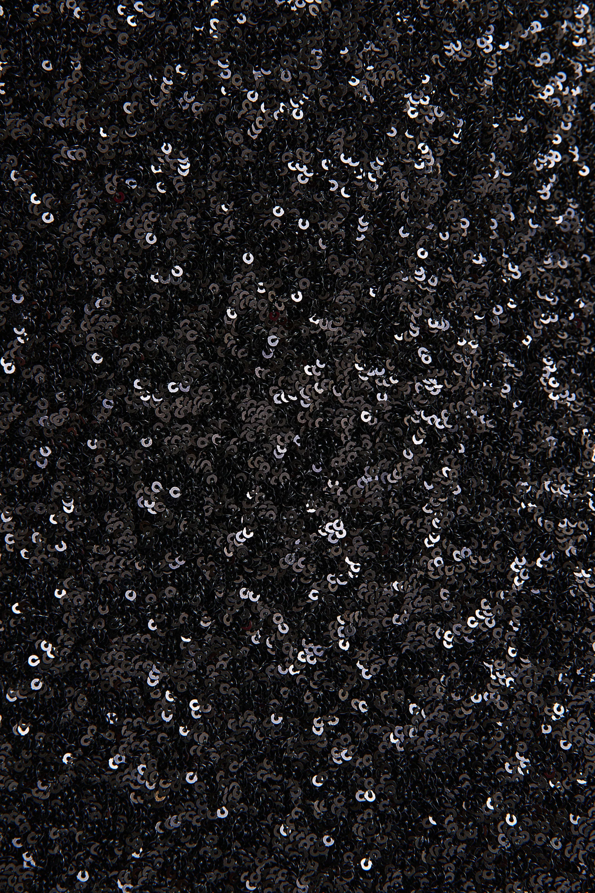 Daze | Black Sequin Bandeau Maxi Dress With Feather-Trim - Image 5