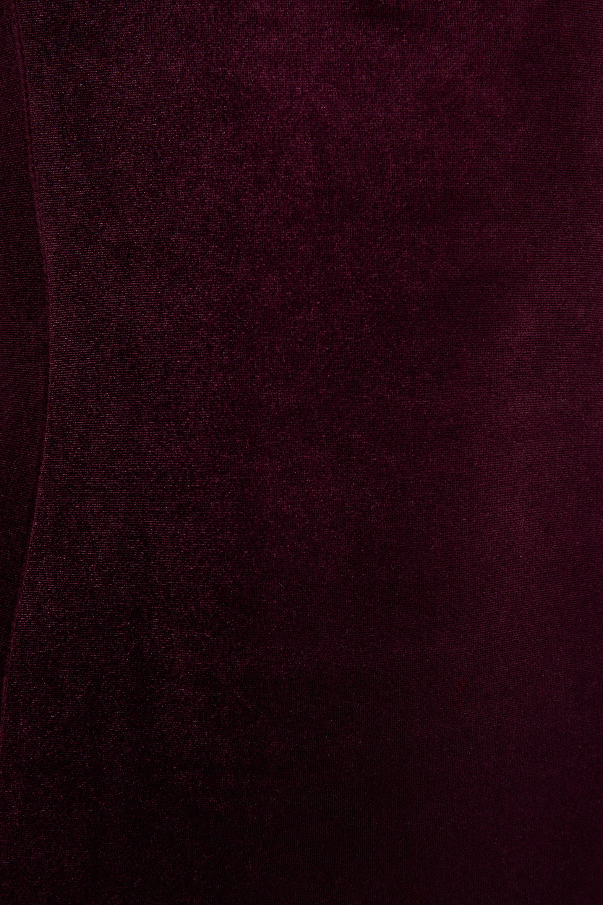 Emberlyn | Burgundy Velvet Scoop-Neck Fishtail Midi Dress - Image 6