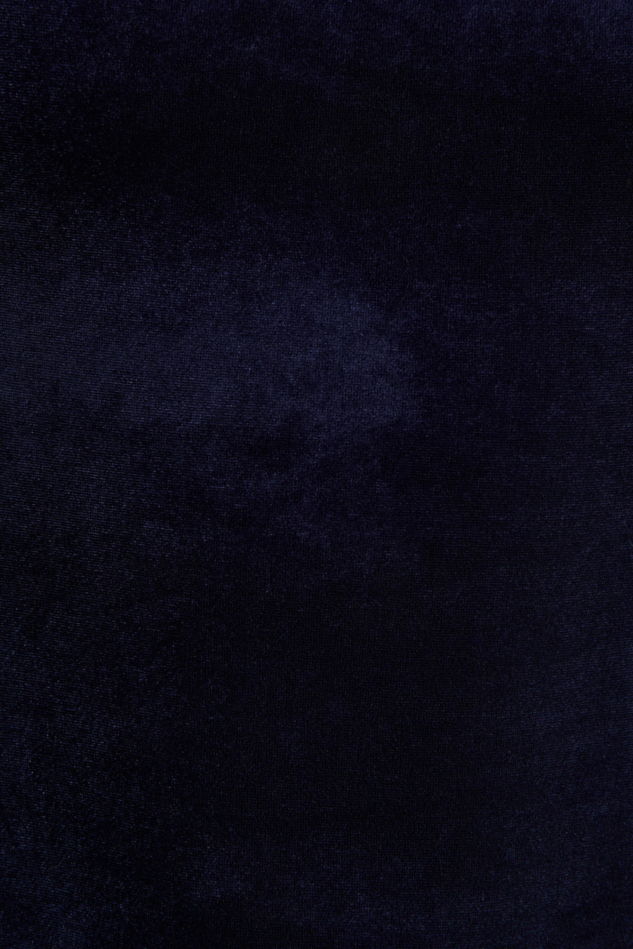 Emberlyn | Navy Velvet Scoop-Neck Fishtail Midi Dress - Image 6