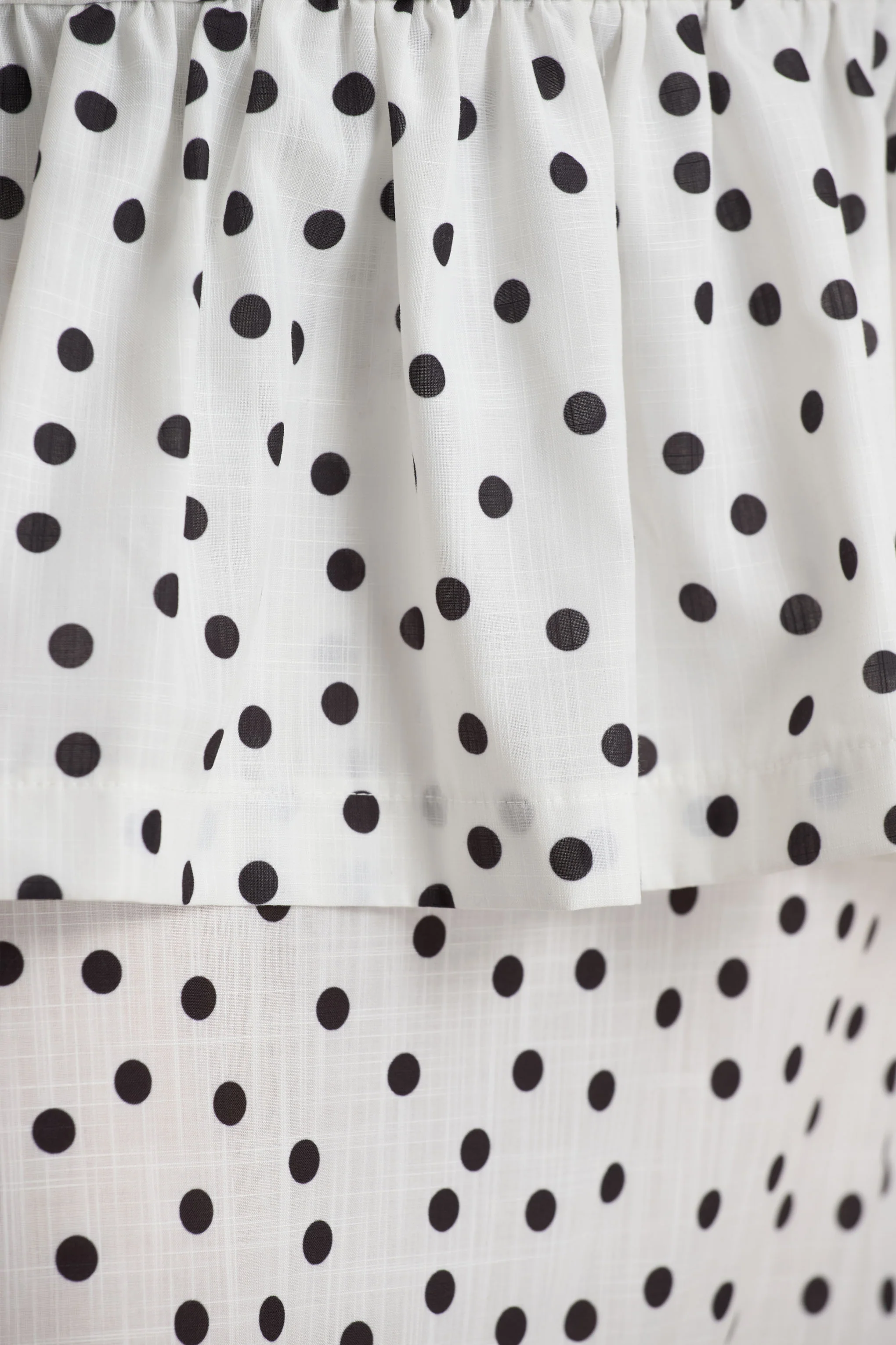 Emry | White Polka Dot High-Waist Maxi Skirt With Ruffle Detail - Image 7