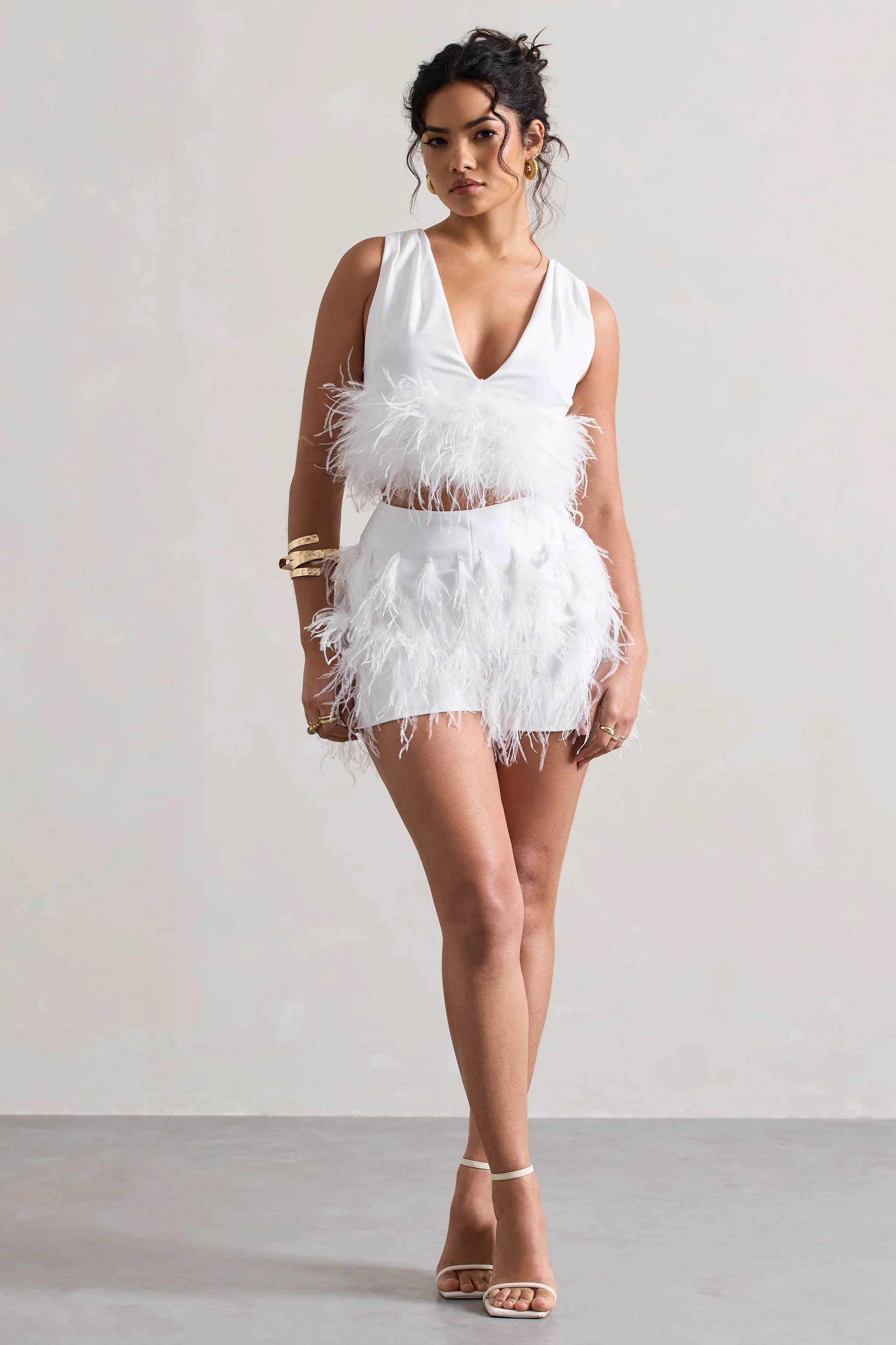 Encore | White Feather Shorts - Image 5