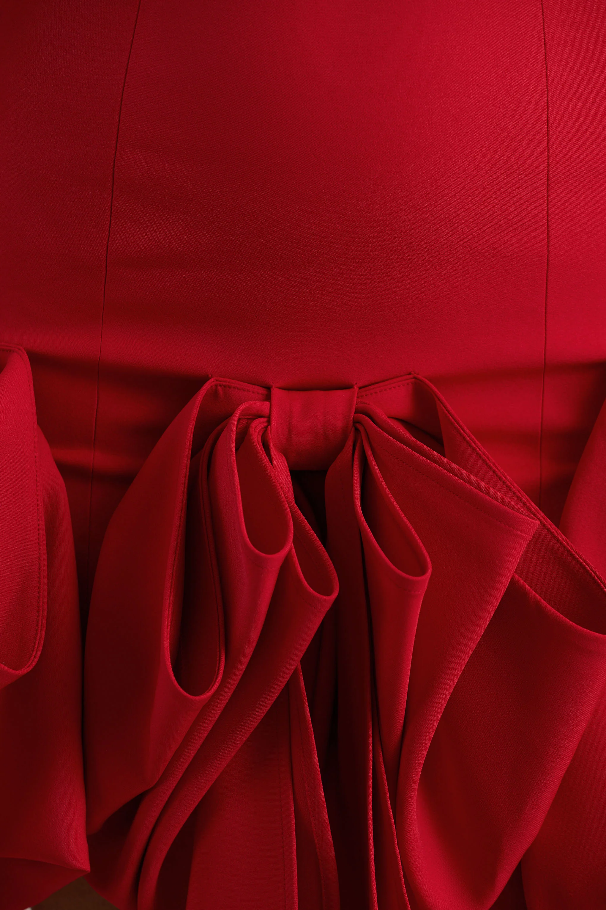 Erica | Red Ruffle Puffball Mini Dress - Image 7