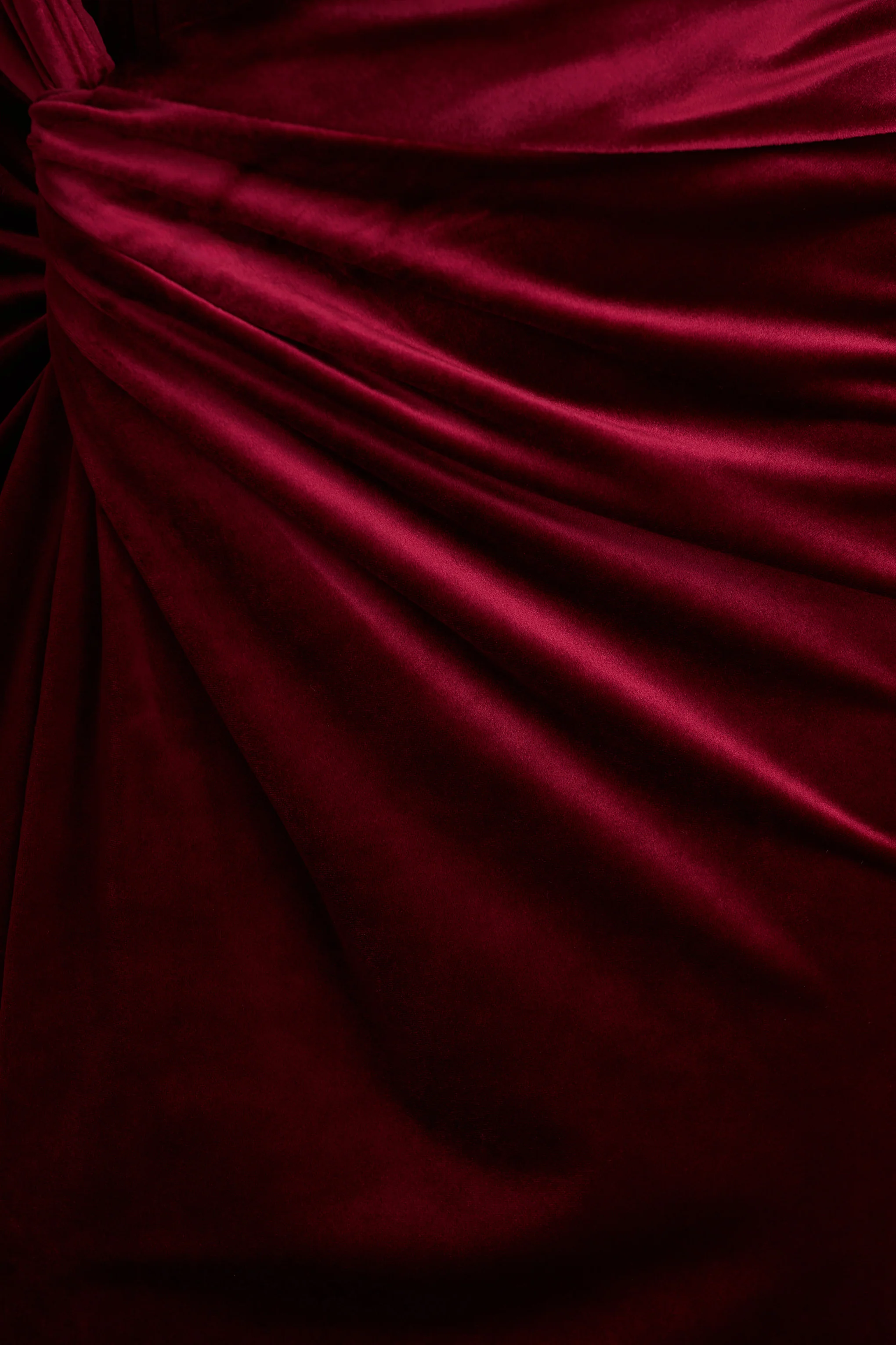 Fay | Berry Velvet Corset Style Knot Maxi Dress - Image 6