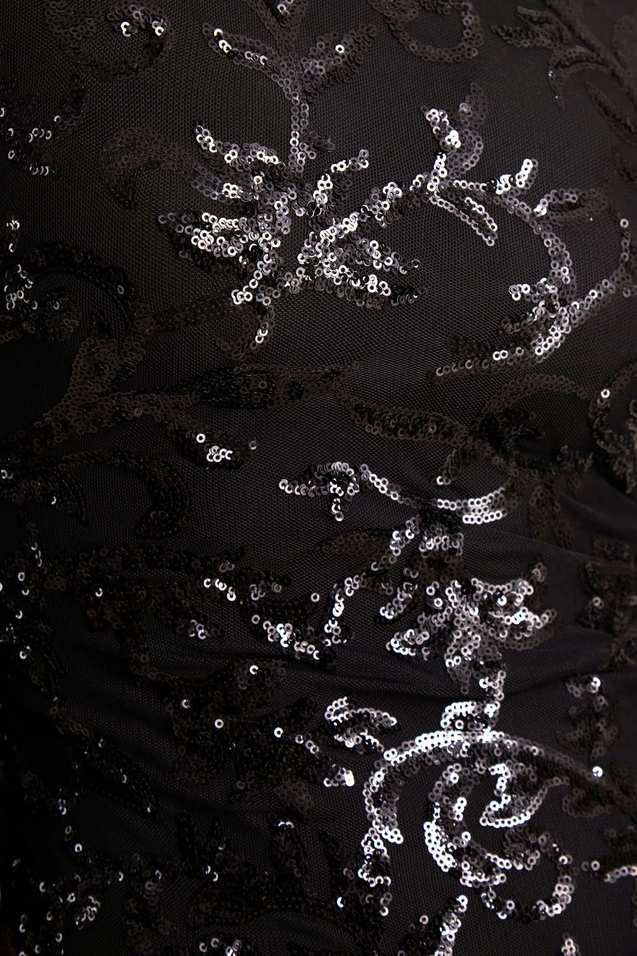 Florecita | Black Embellished Lace Crew-Neck Mini Dress With Sash Detail - Image 6