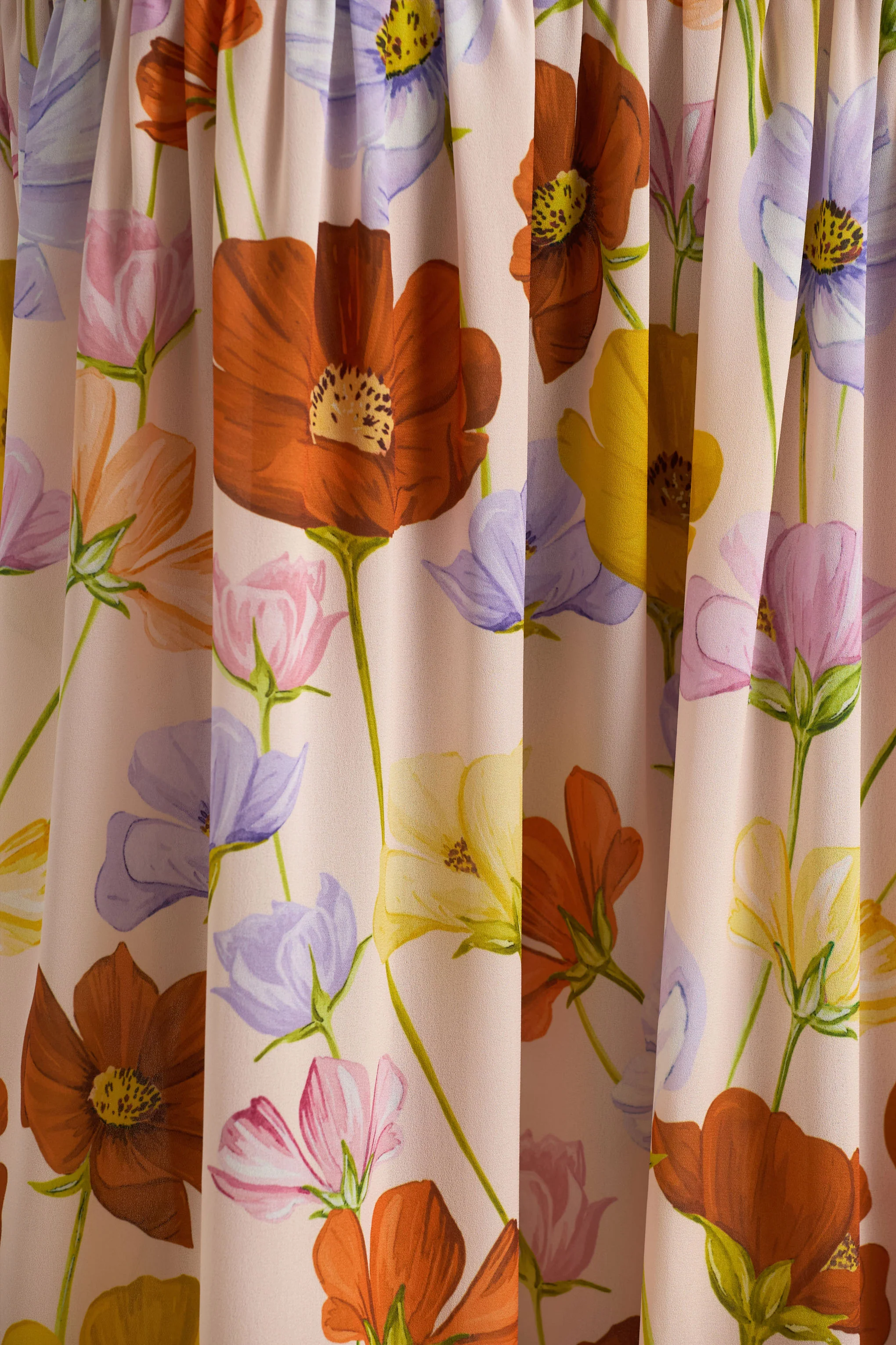 Ginny | Bright Floral Print Puff-Sleeve Split Maxi Dress - Image 7
