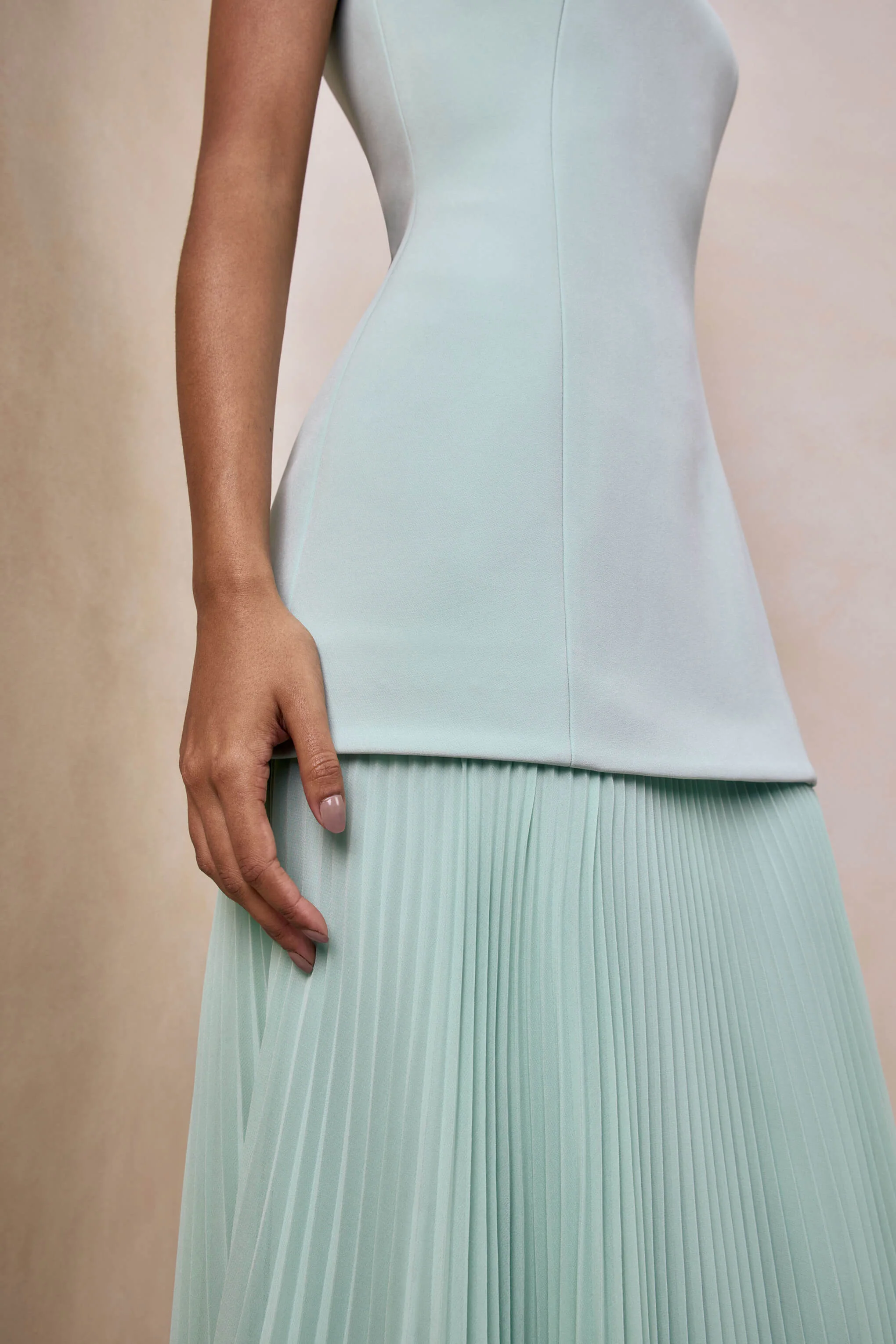 Hadley | Sage Boat-Neck Maxi Dress With Drop-Waist - Image 6