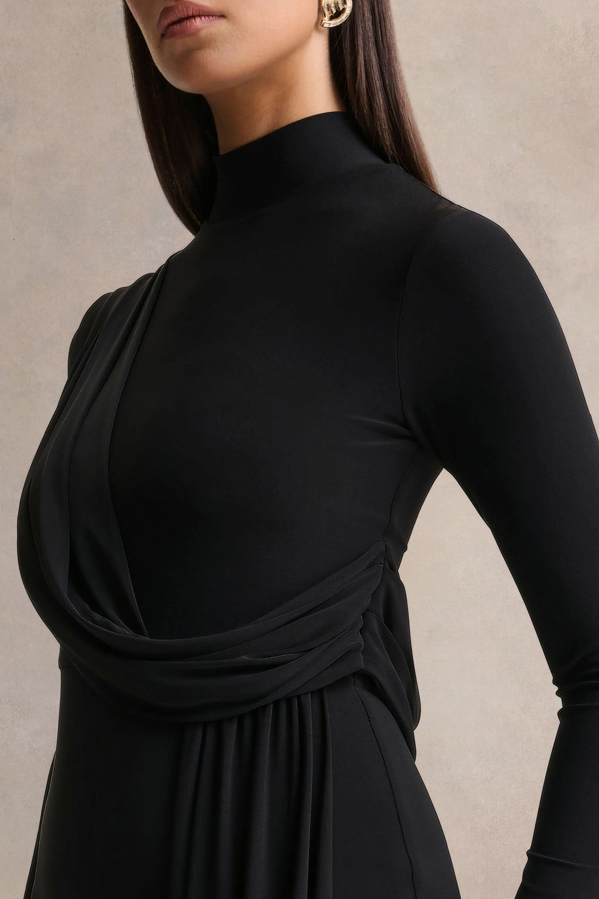 Havenna | Black High-Neck Jumpsuit - Image 3