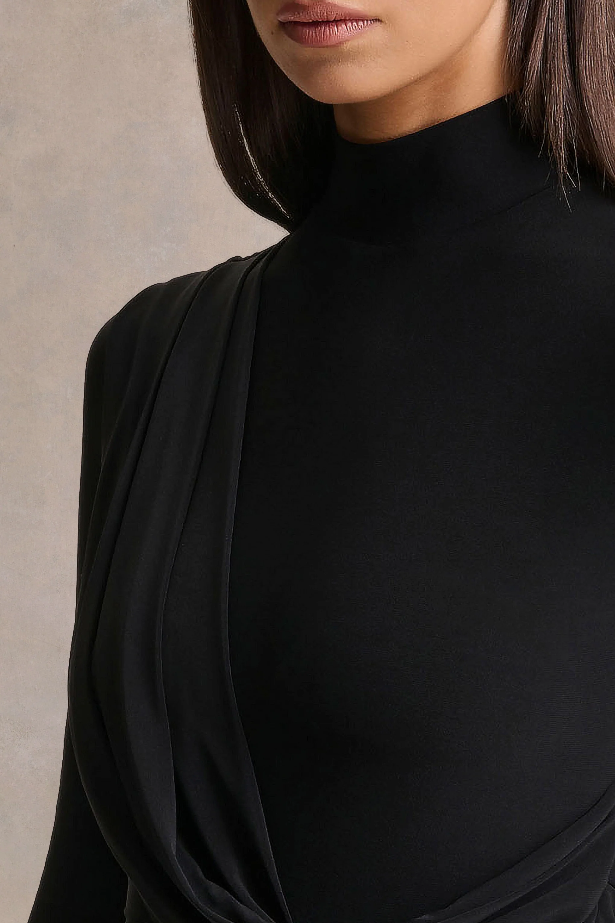 Havenna | Black High-Neck Jumpsuit - Image 5