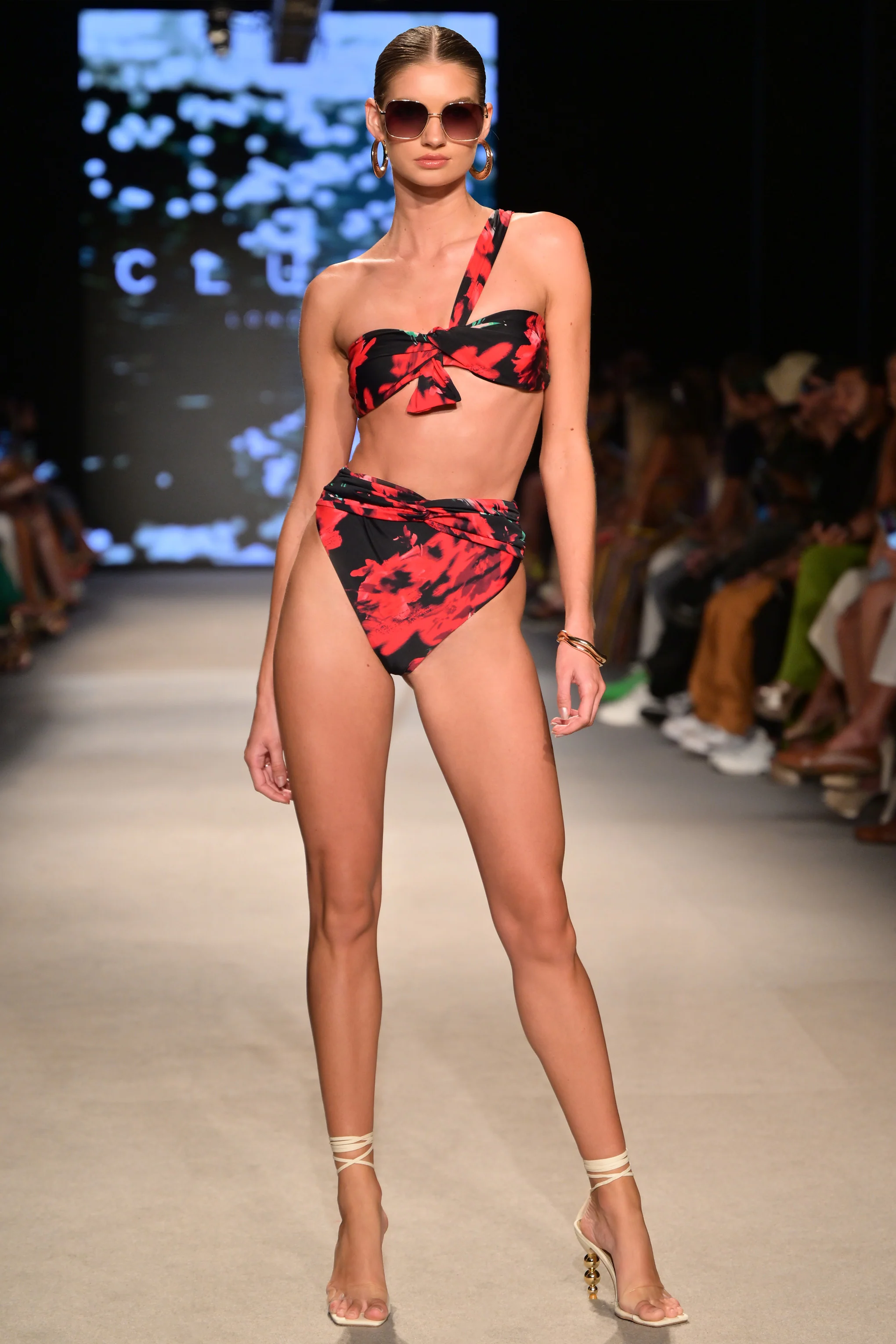 High Tide | Multi Print High Waisted Twist Front Bikini Bottoms - Image 7