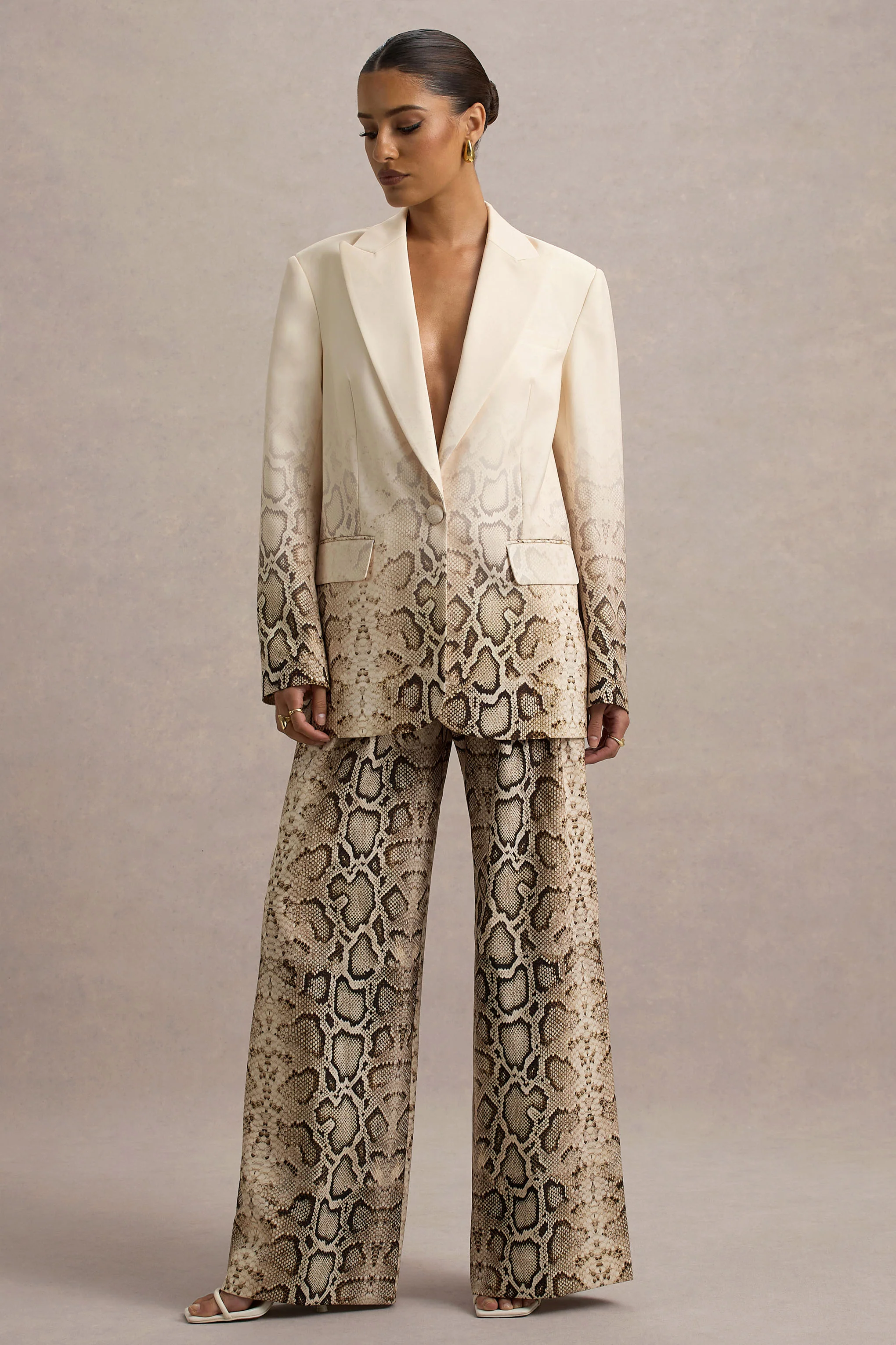 Hurley | Snake Print Ombre Longline Blazer - Image 3