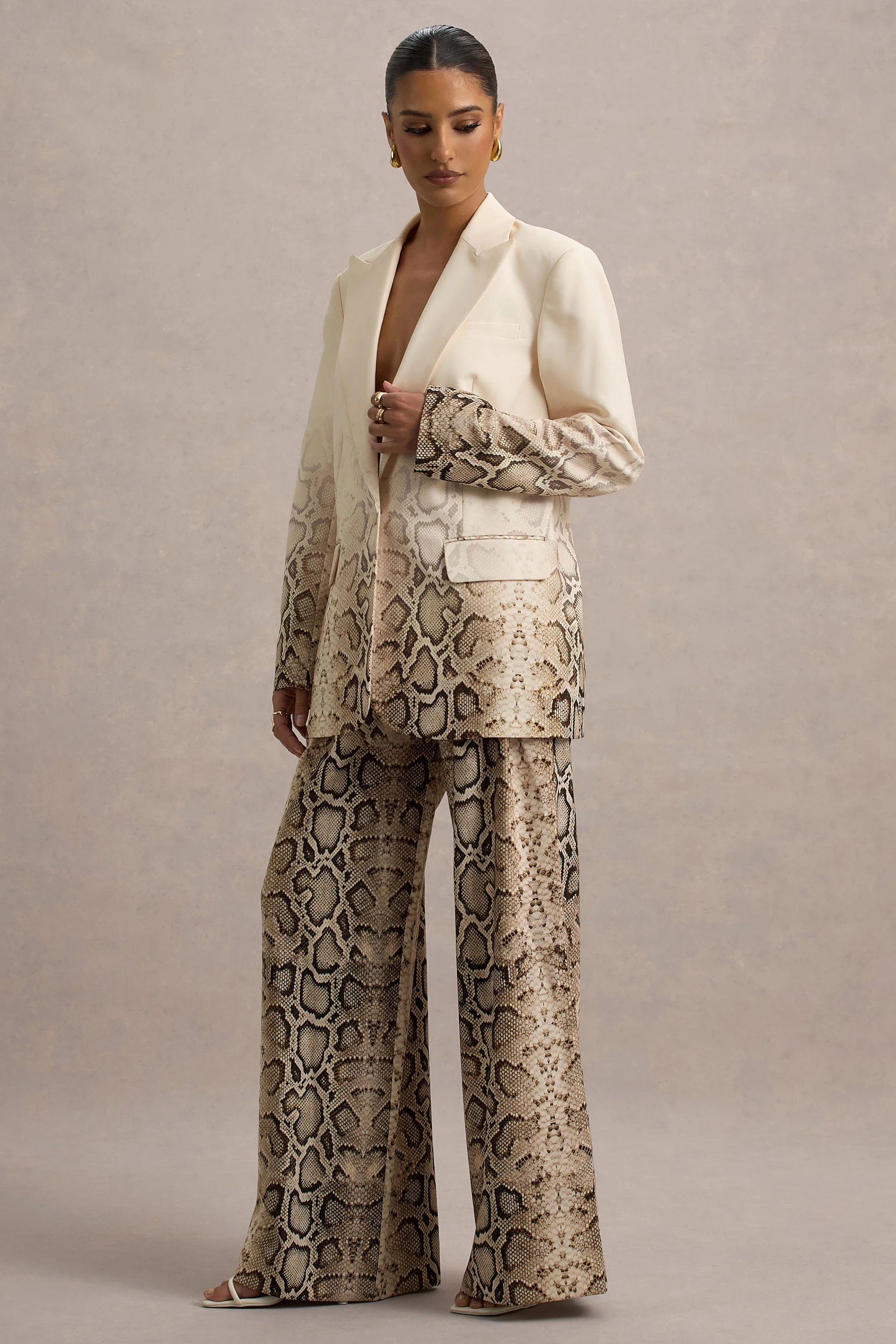 Hurley | Snake Print Ombre Longline Blazer - Image 5