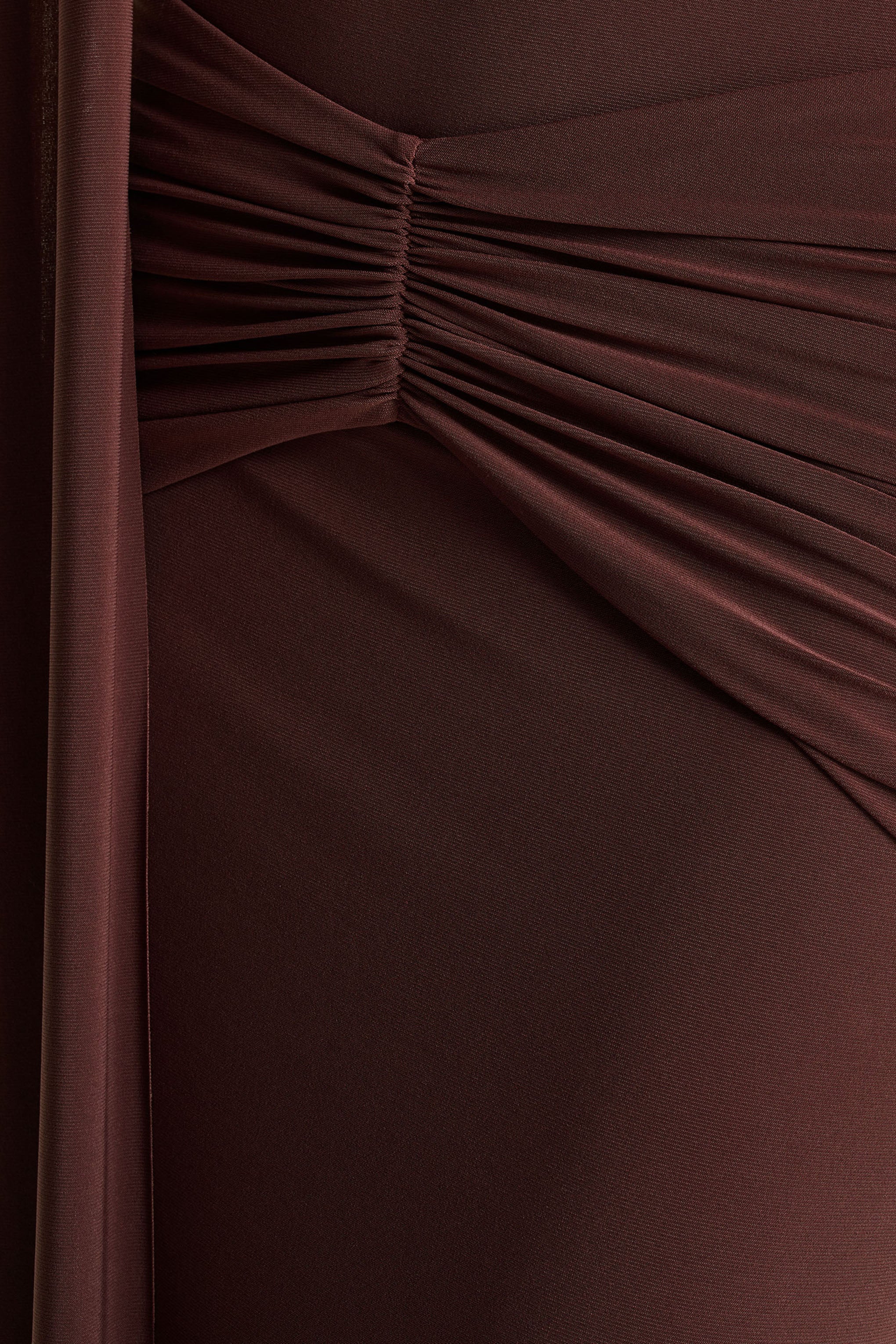 Hyla | Brown High-Neck Maxi Dress With Sash-Detail - Image 6