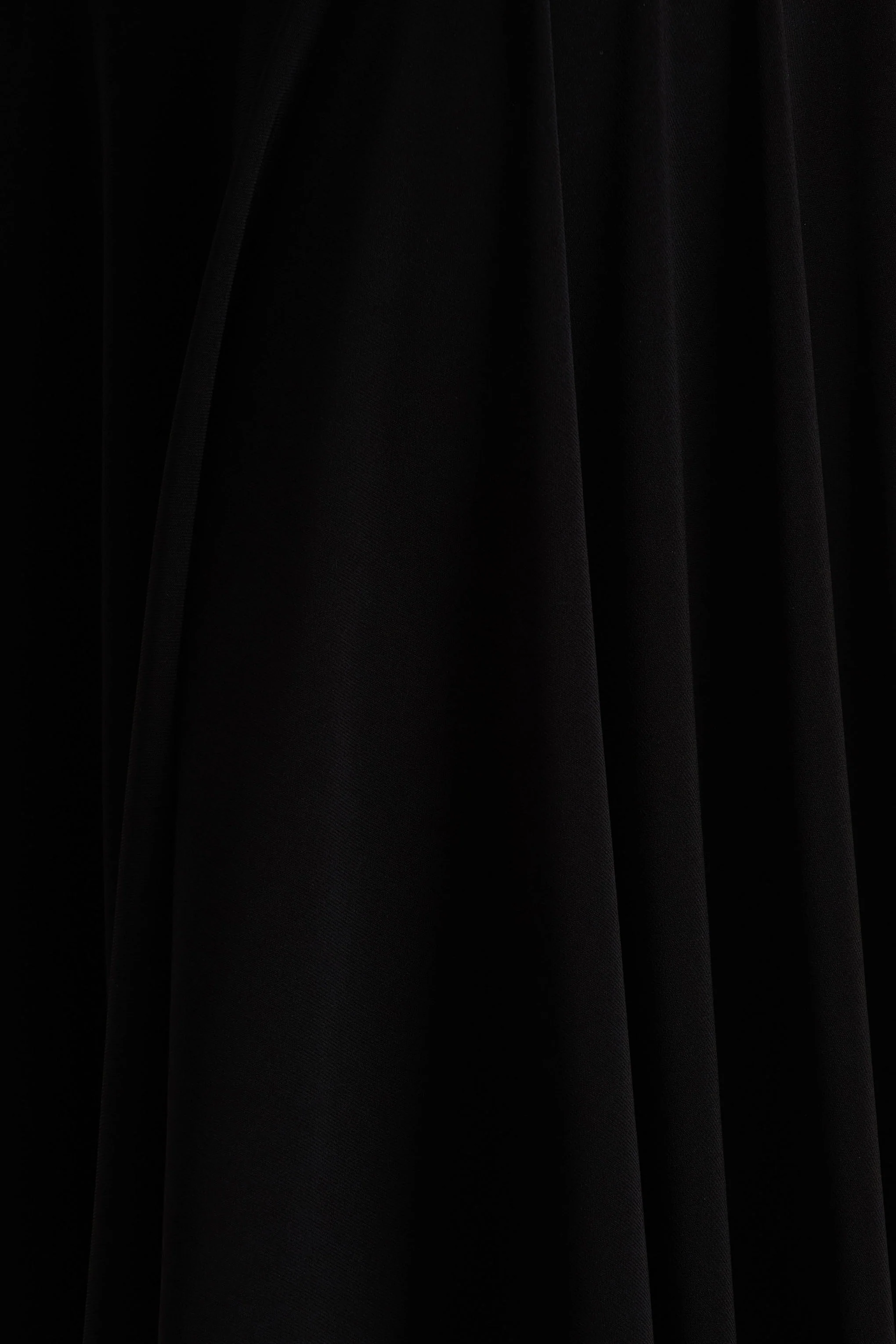 Isola | Black Asymmetric-Neck Midi Dress With Hanky-Hem - Image 6