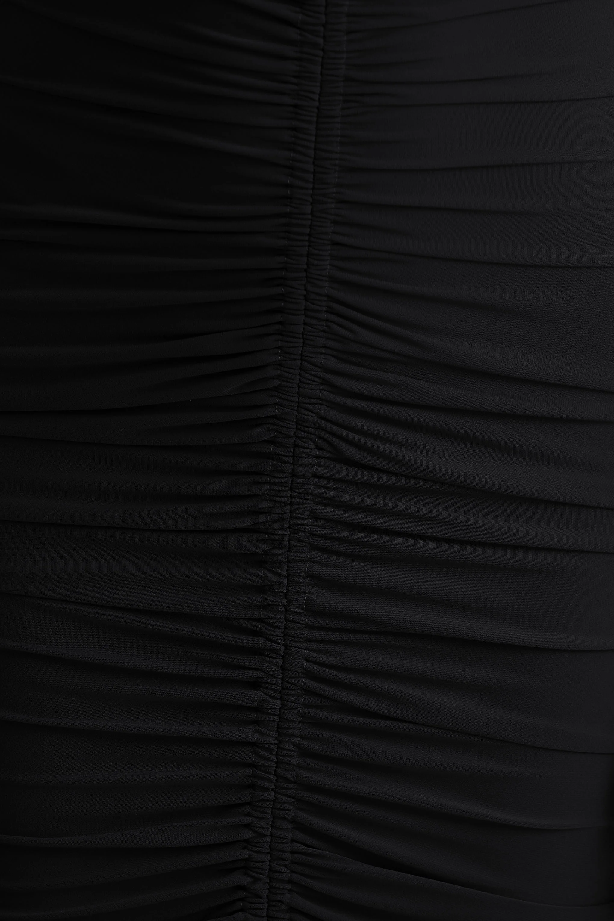 Jewel | Black Plunge-Neck Maxi Dress With Front Split and Ruched Detailing - Image 6