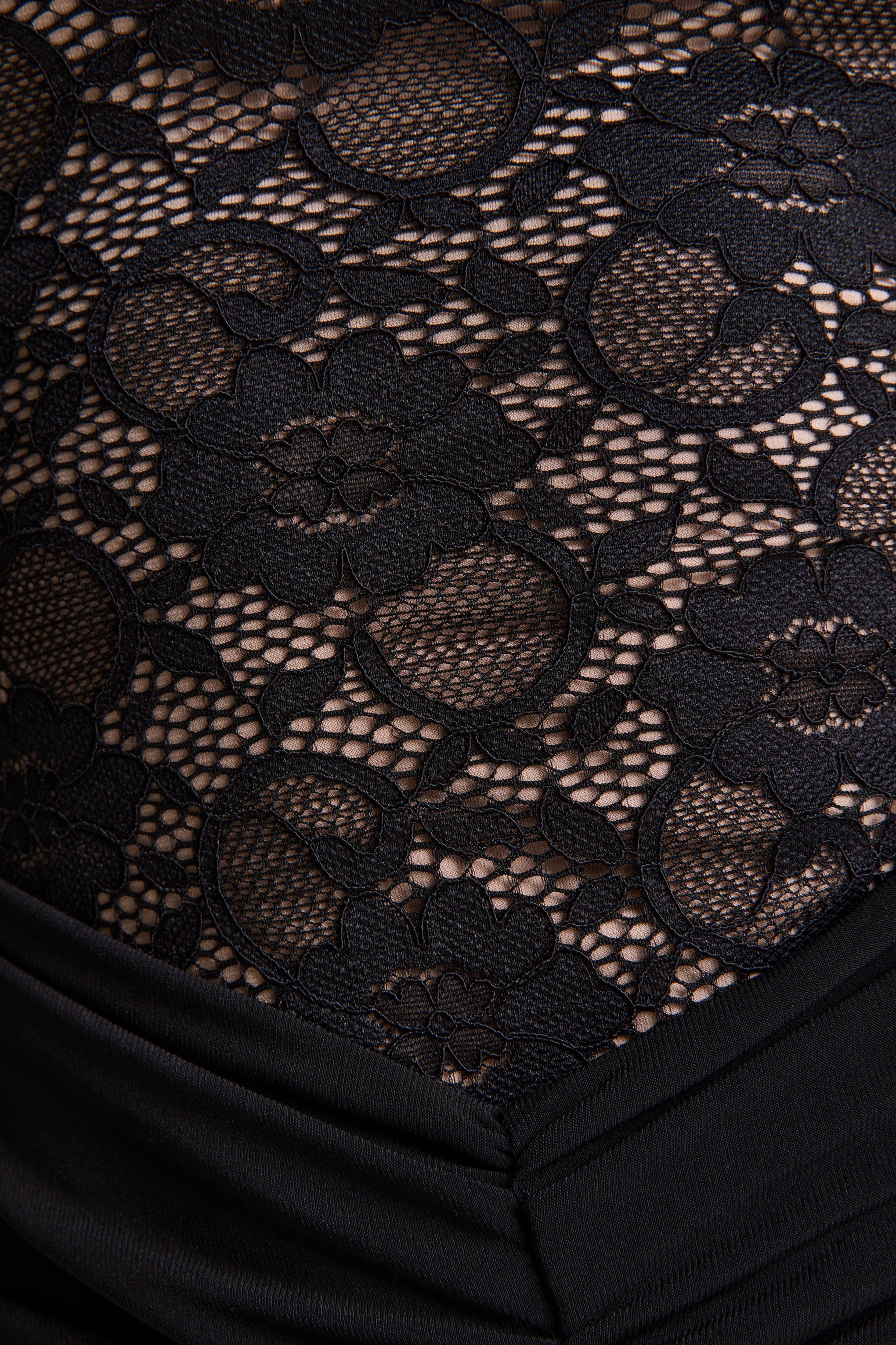 Justina | Black High-Neck Maxi Dress With Gathered-Detailing - Image 7