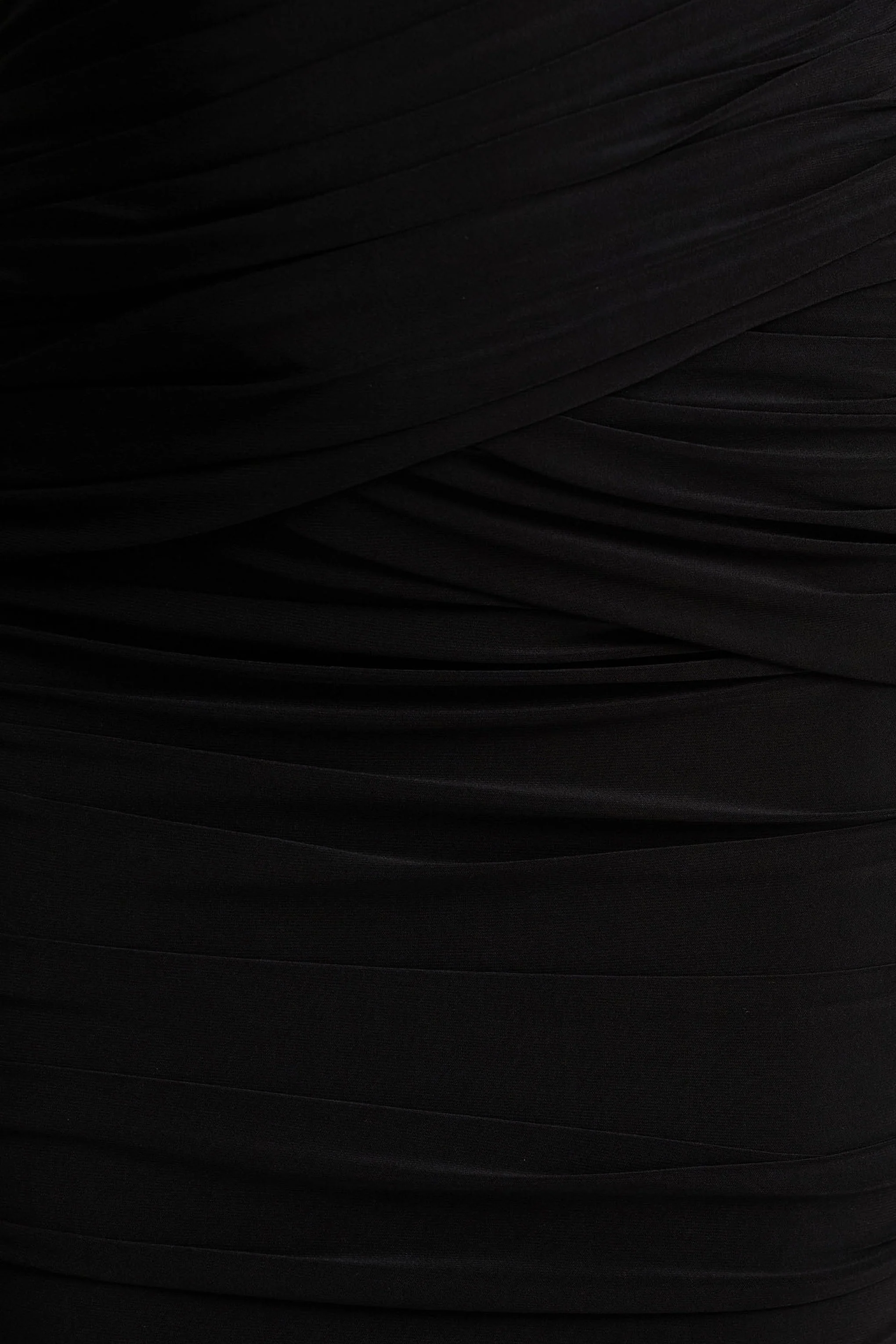 Kendall | Black V-Neck Wrapped Maxi Dress With Chest Cut-Out - Image 6