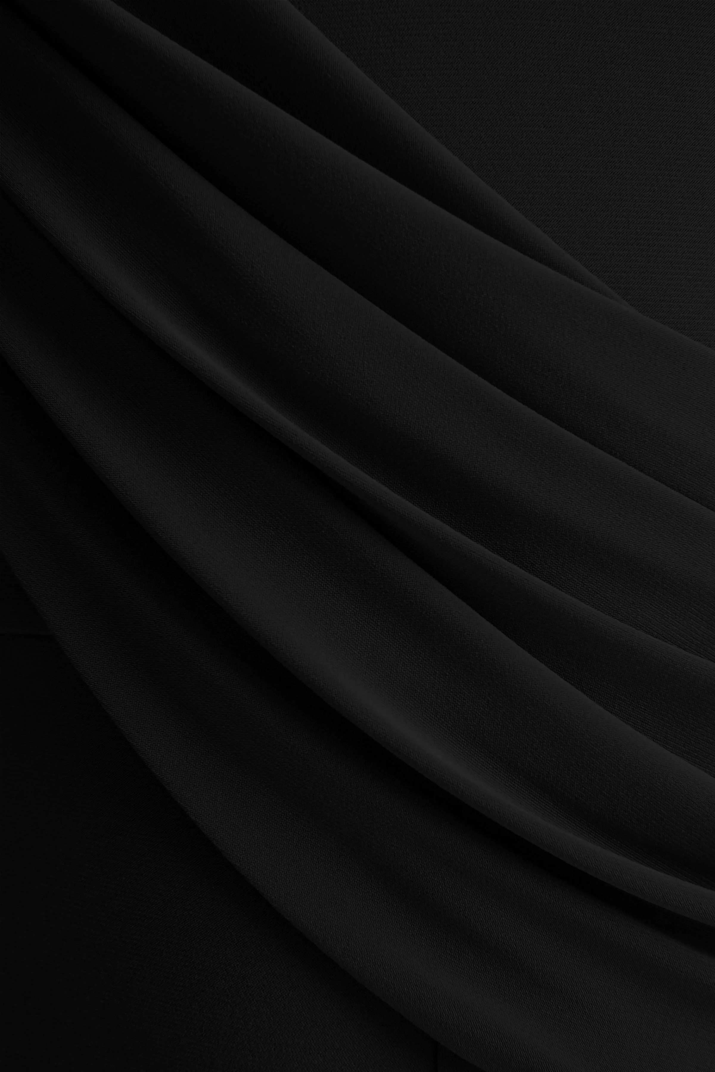 Labina | Black Plunge-Neck Jumpsuit With Cape-Sleeves - Image 6