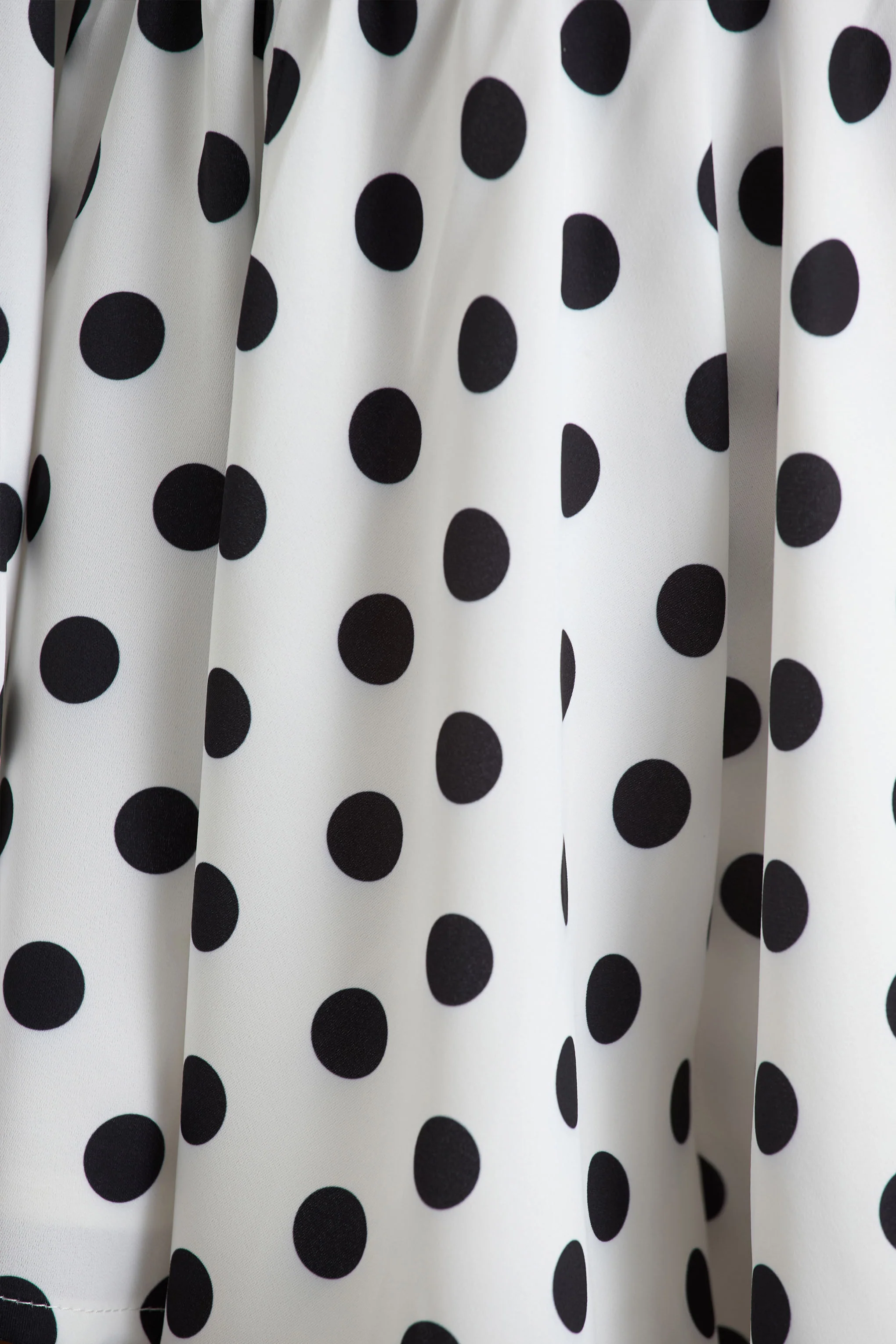 Laurel | White Polka Dot V-Neck Balloon Sleeve Playsuit - Image 15