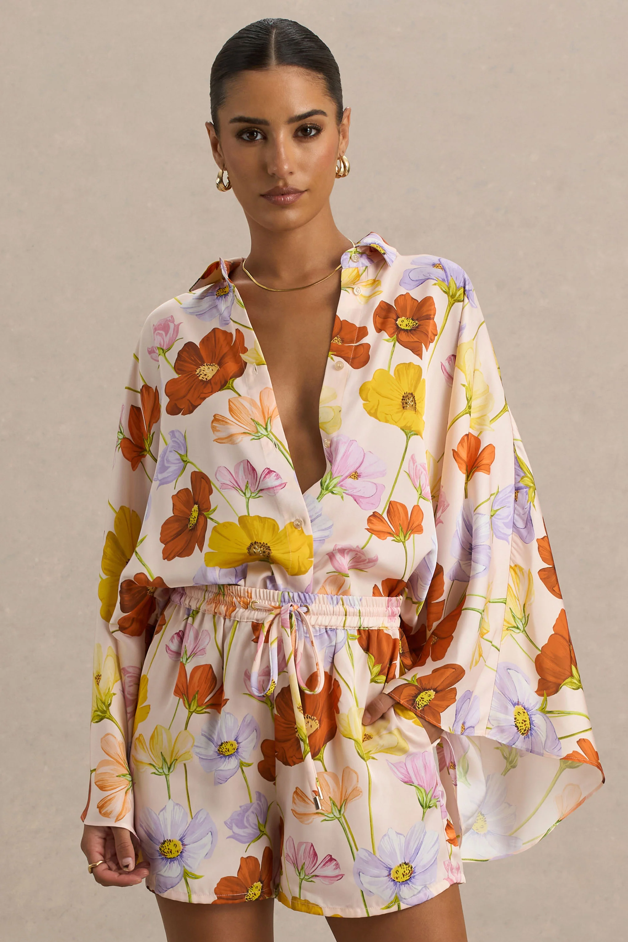 Lolite | Bright Floral Print Long-Sleeve Shirt - Image 4