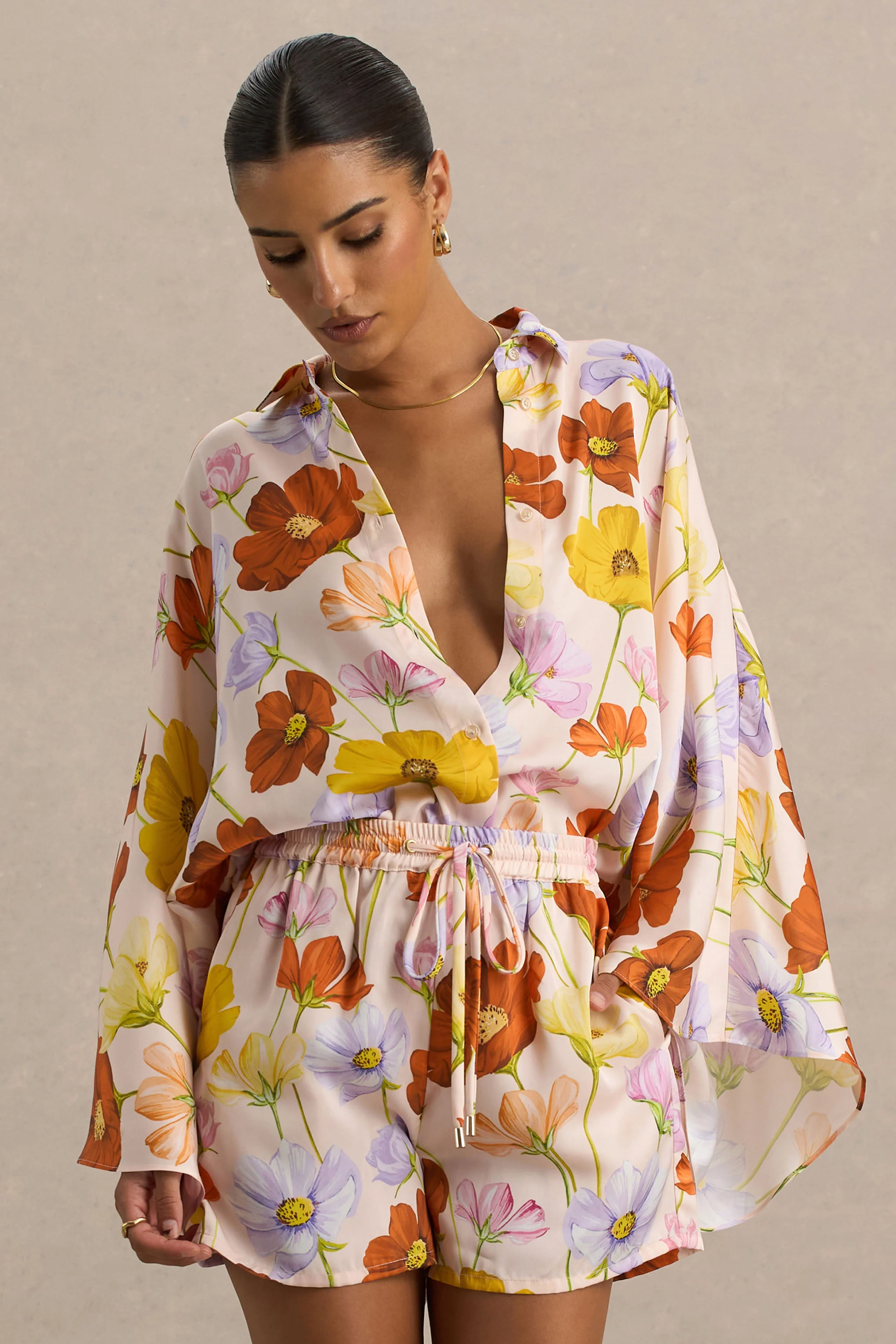 Lolite | Bright Floral Print Long-Sleeve Shirt - Image 5