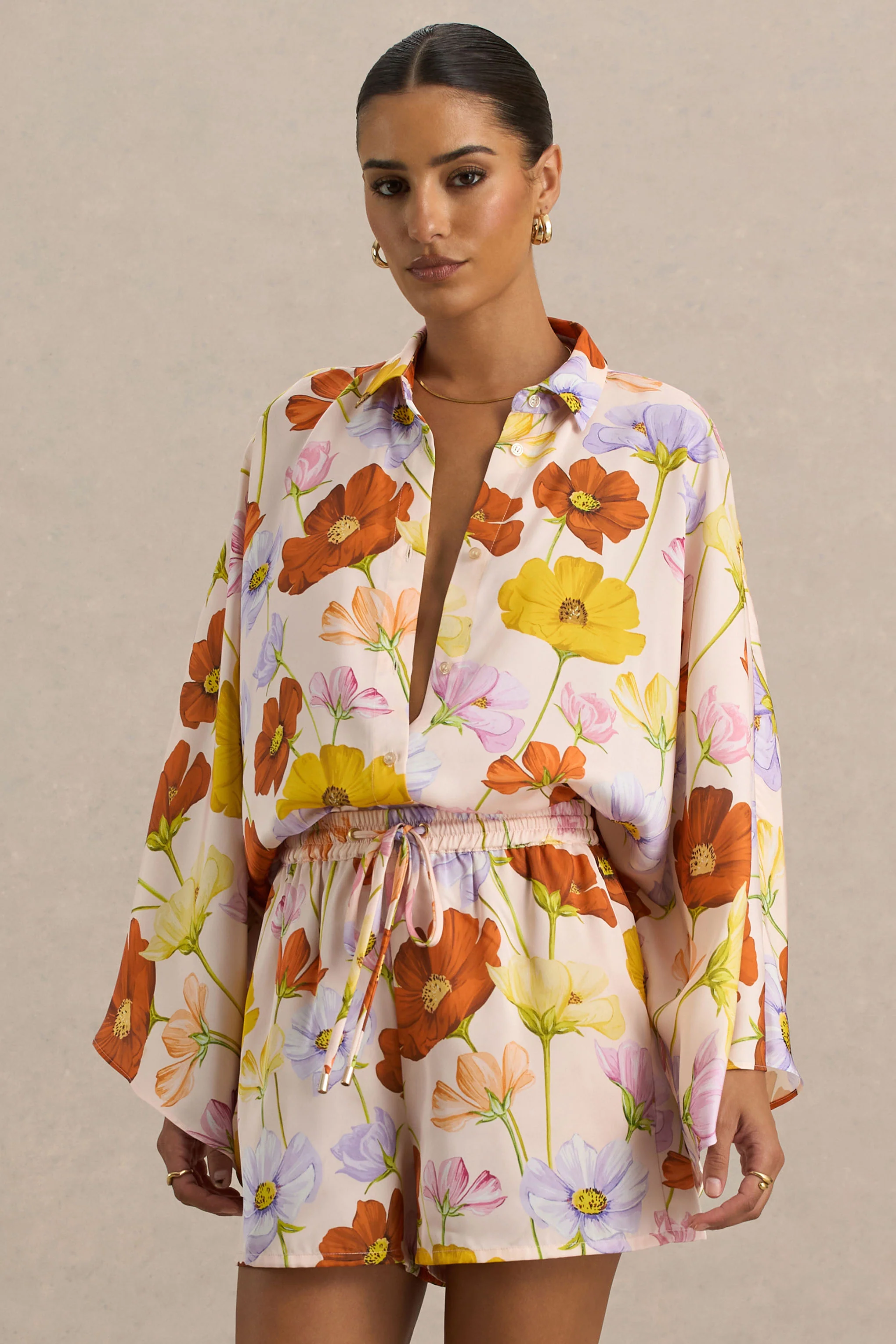 Lolite | Bright Floral Print Long-Sleeve Shirt - Image 6