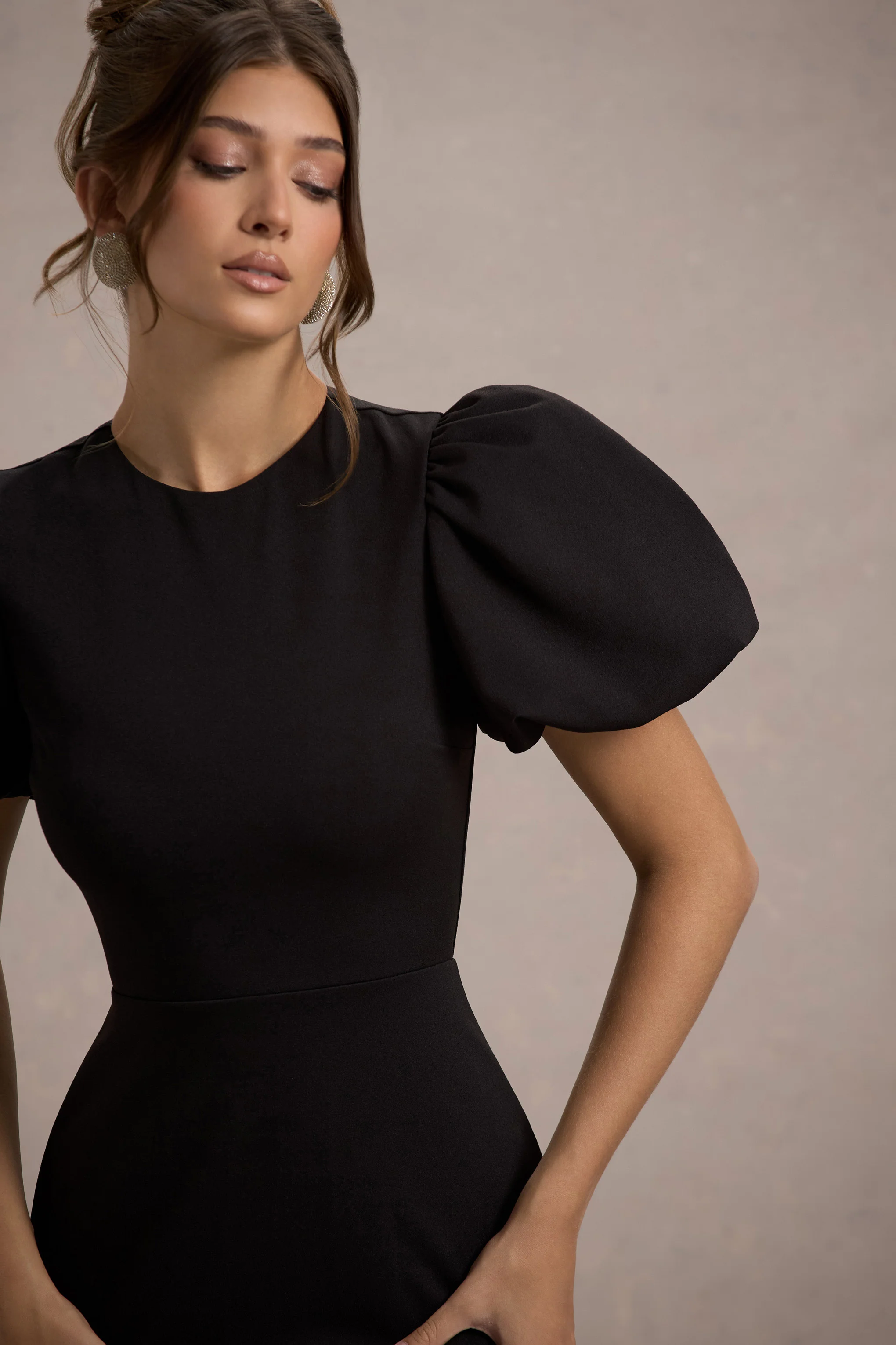 Love Letters | Black Puff-Sleeve Maxi Dress - Image 7