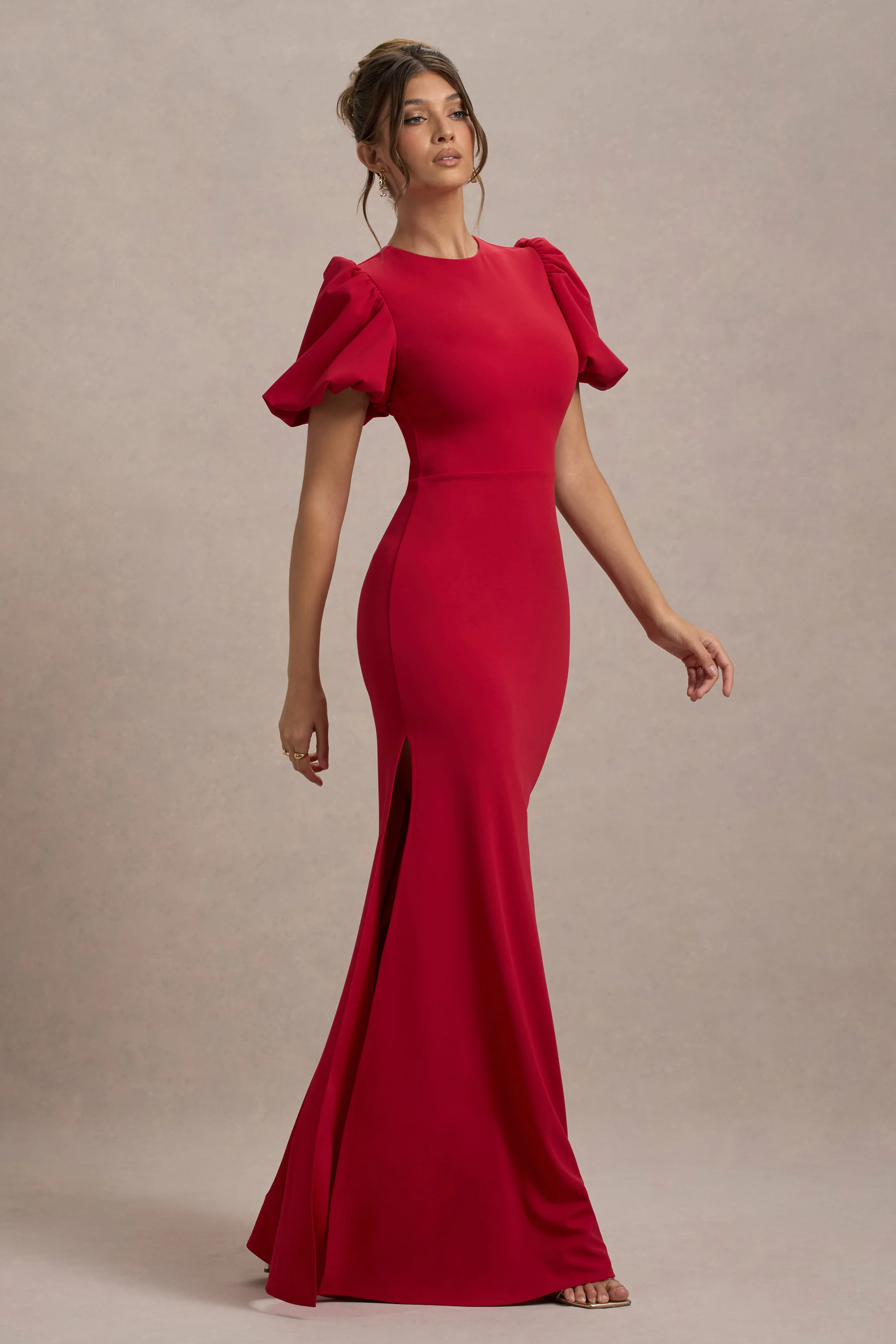 Love Letters | Red Puff-Sleeve Maxi Dress - Image 4
