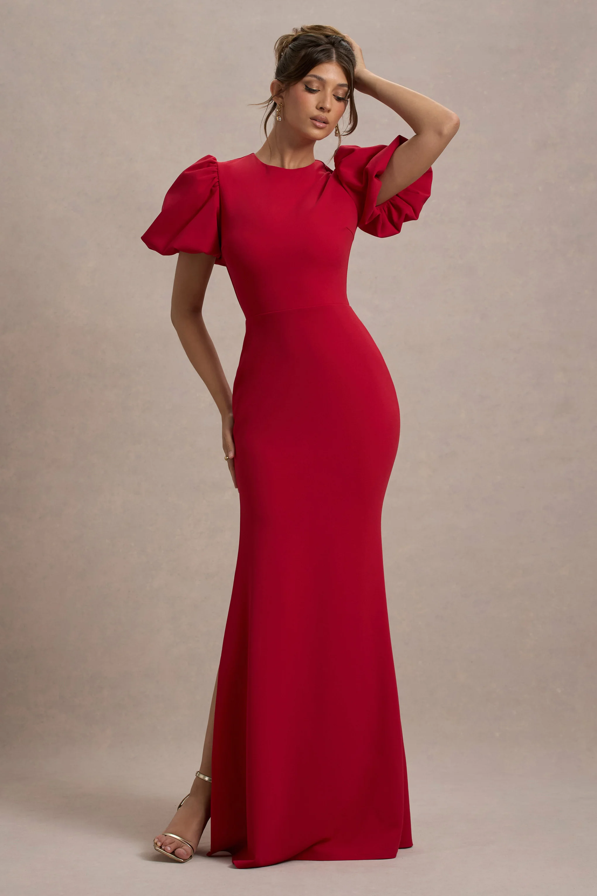 Love Letters | Red Puff-Sleeve Maxi Dress - Image 5