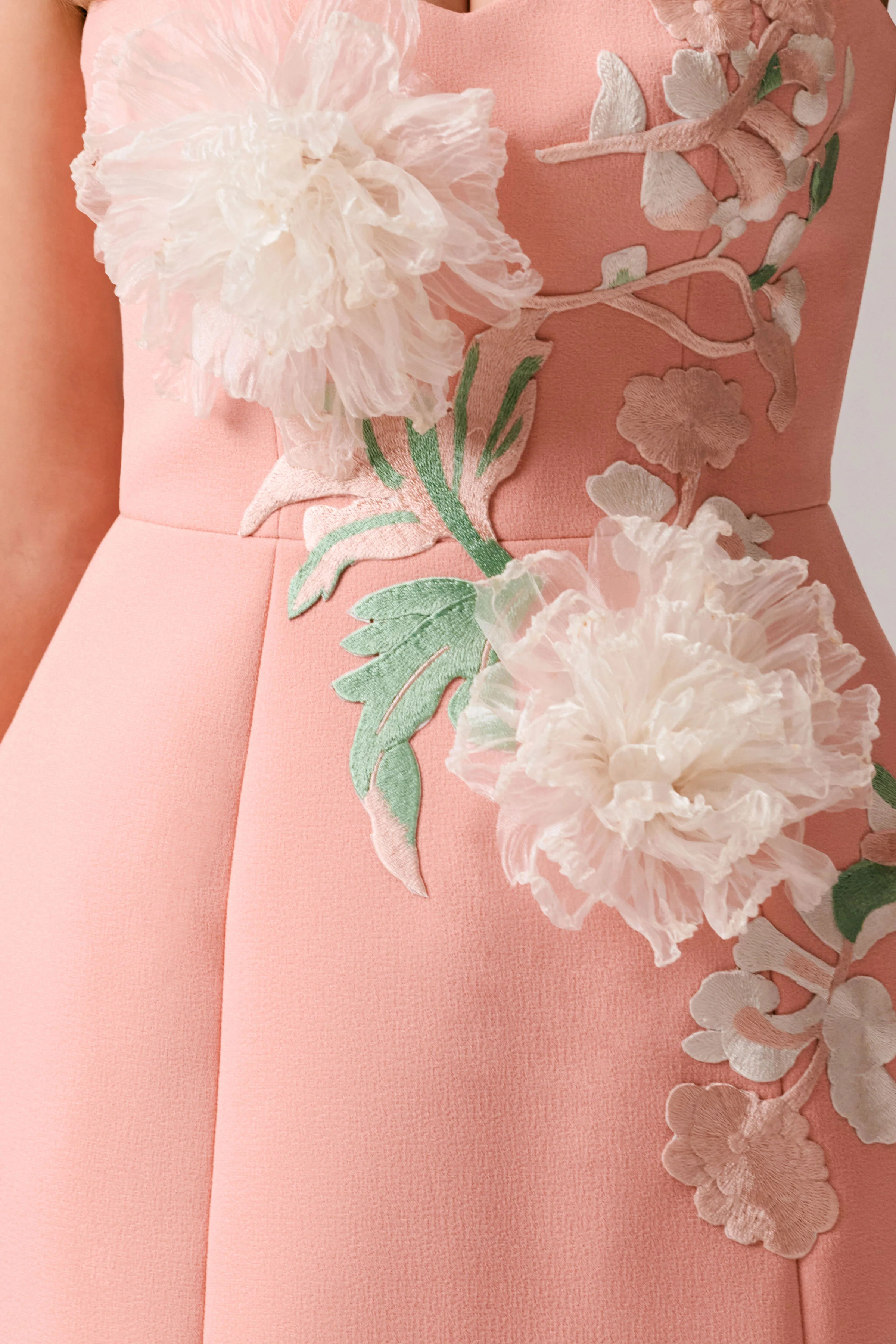 Lulu | Coral Sweetheart Embroidered Mini Dress - Image 8