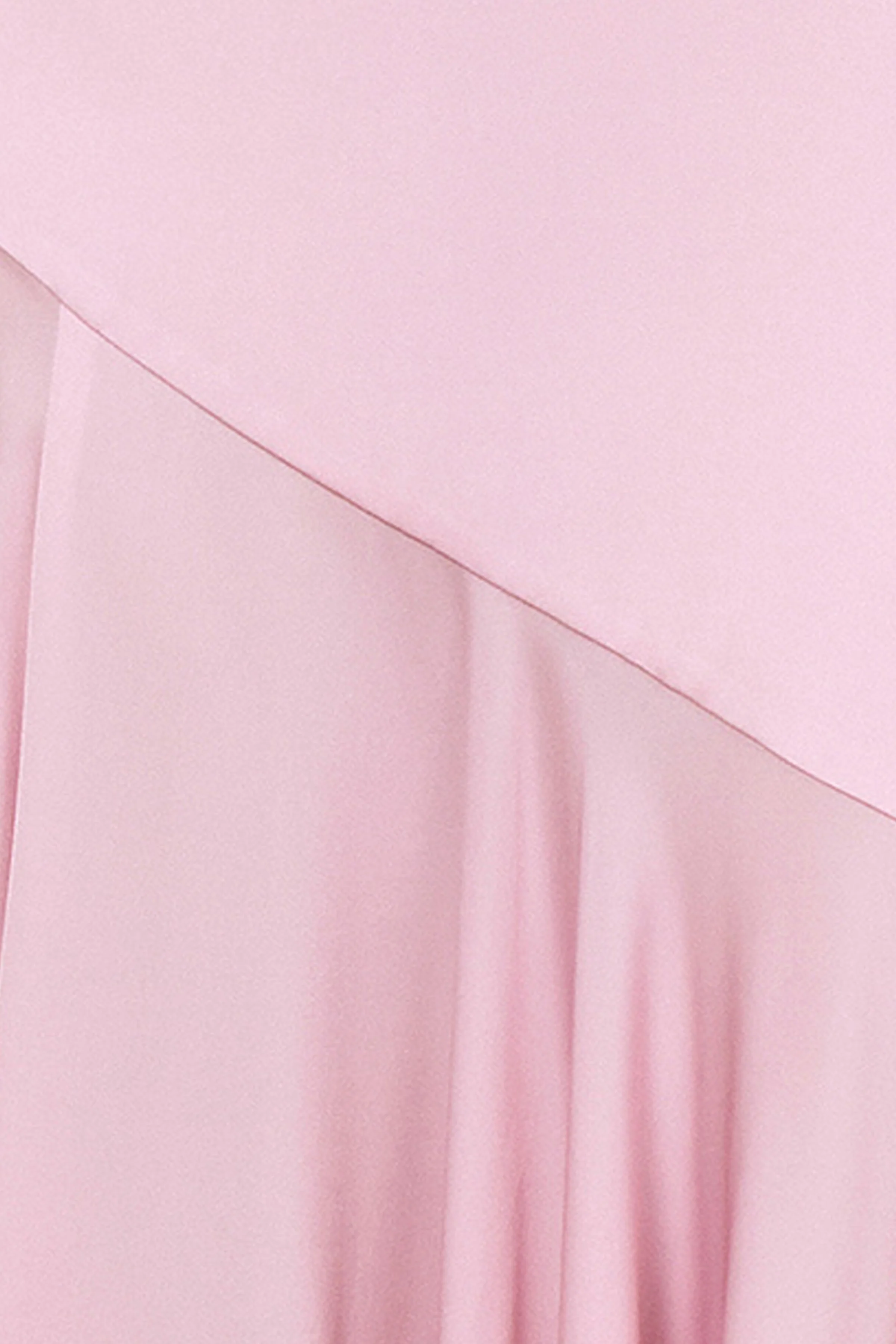 Luscious | Light Pink High-Neck Maxi Dress With Drop-Waist And Bow Detail - Image 7