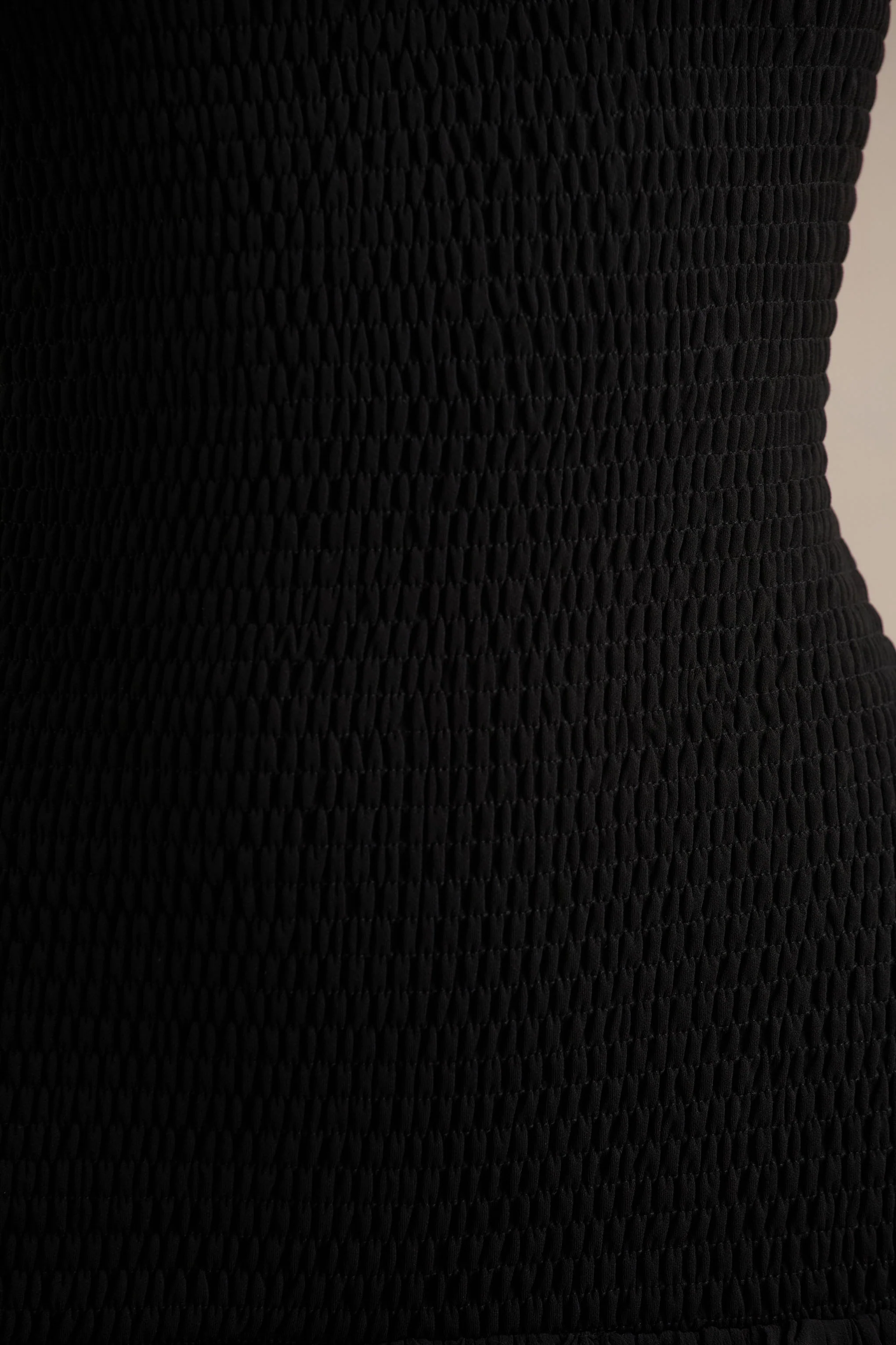 Maeva | Black Square-Neck Fishtail Maxi Dress With Ruched Detailing - Image 8