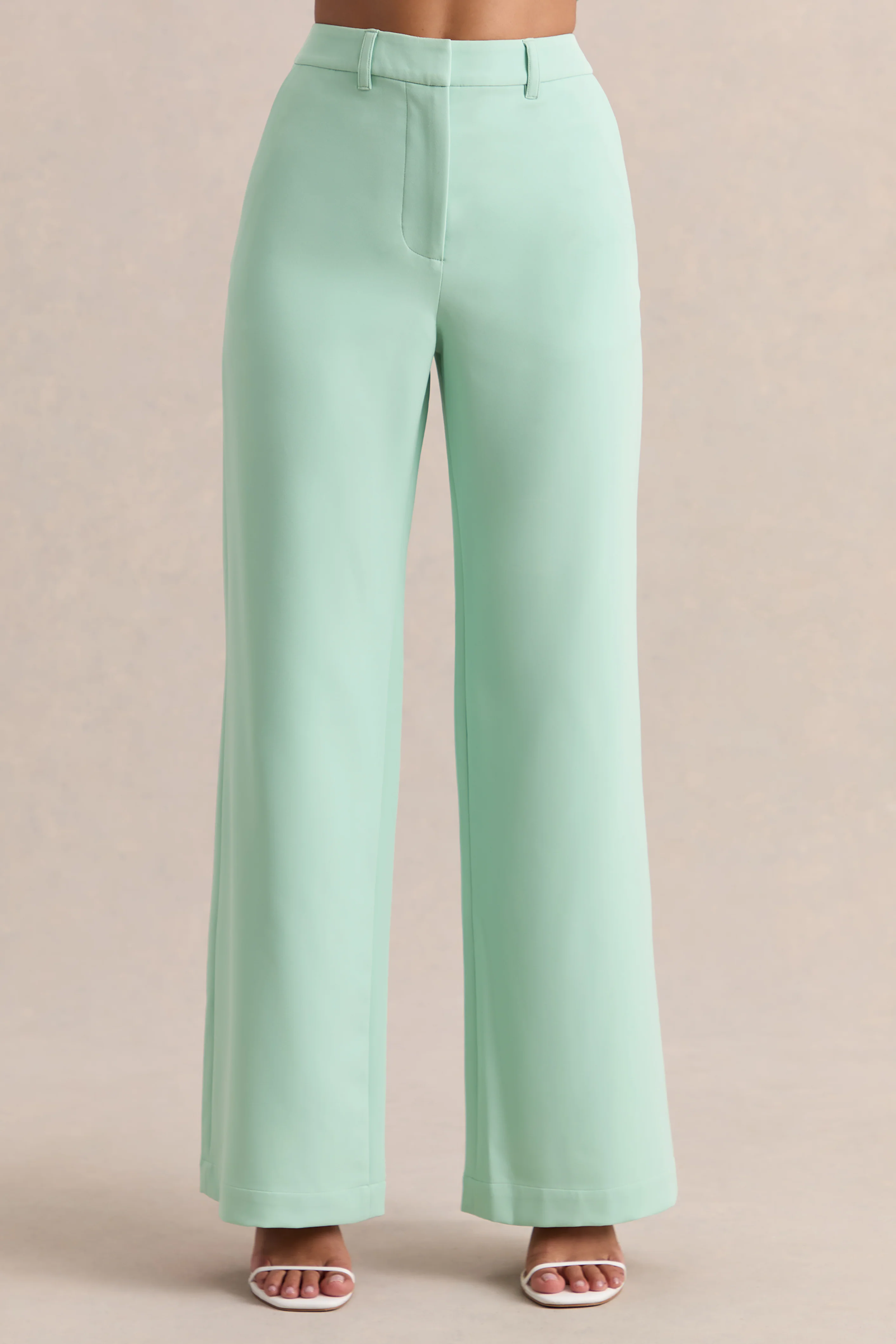 Malou | Sage Tailored Trousers - Image 3