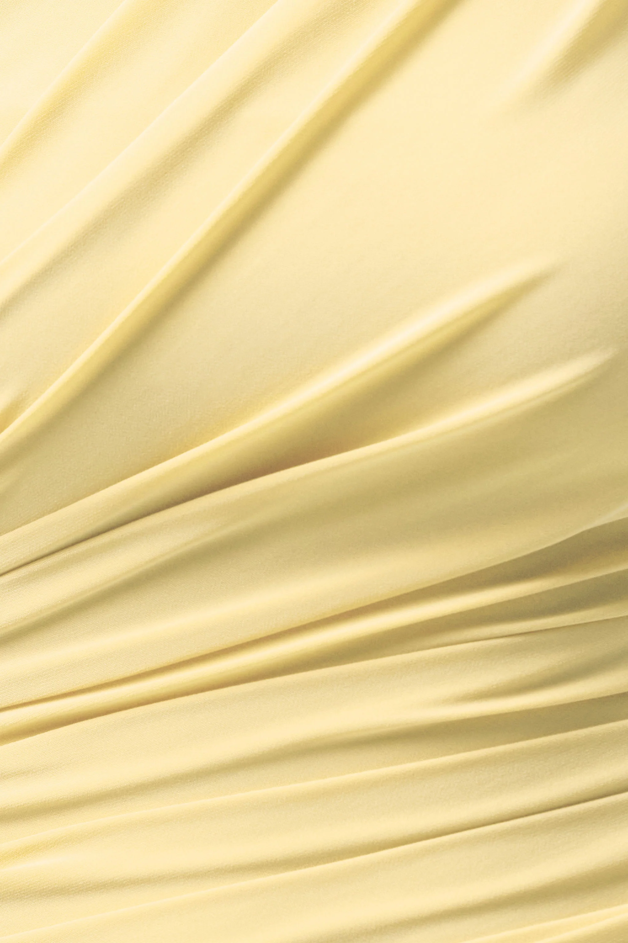 Mardi | Lemon Asymmetric Maxi Dress With Ruching - Image 6