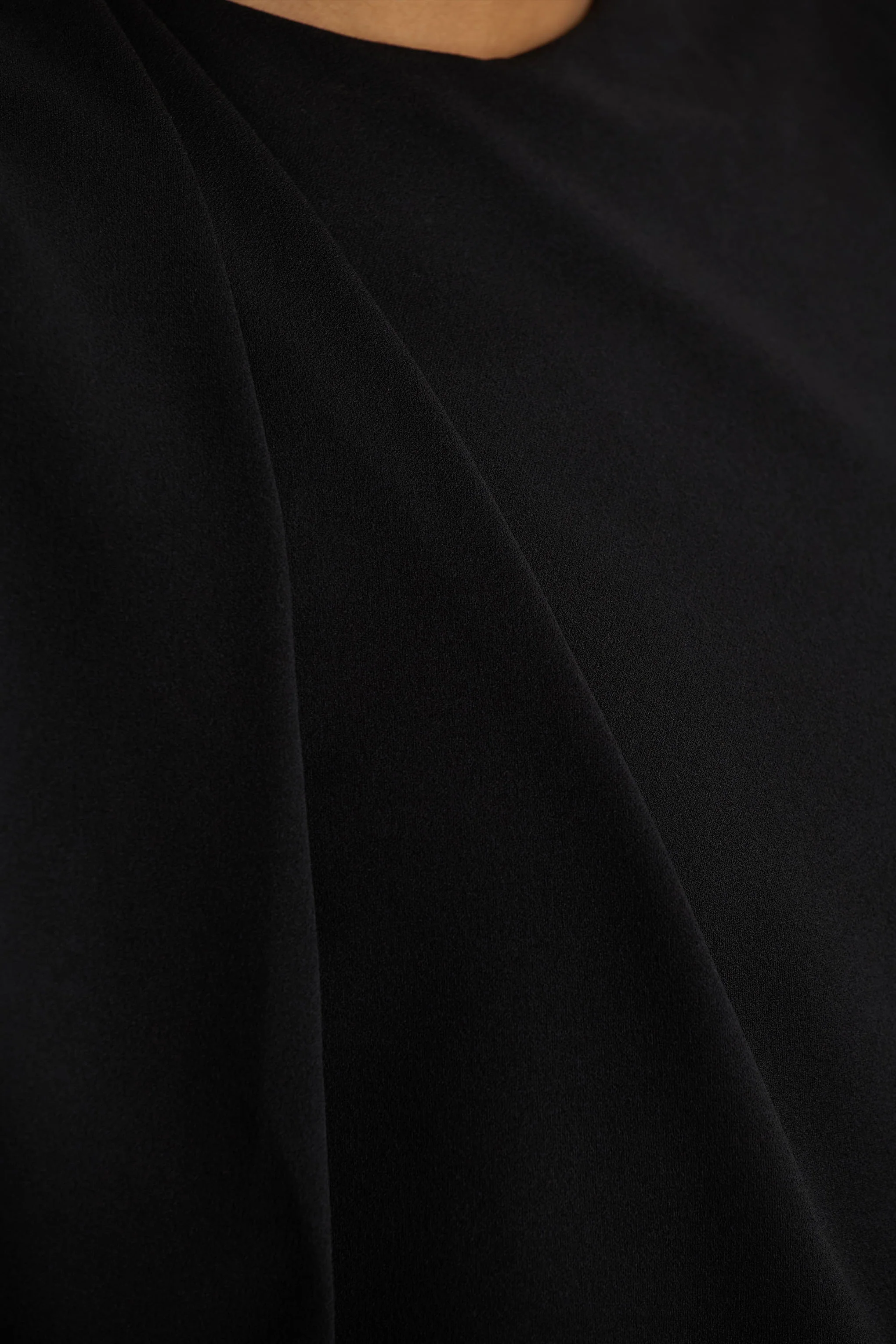 Meave | Black Boat-Neck Maxi Dress With Draped Detail - Image 7
