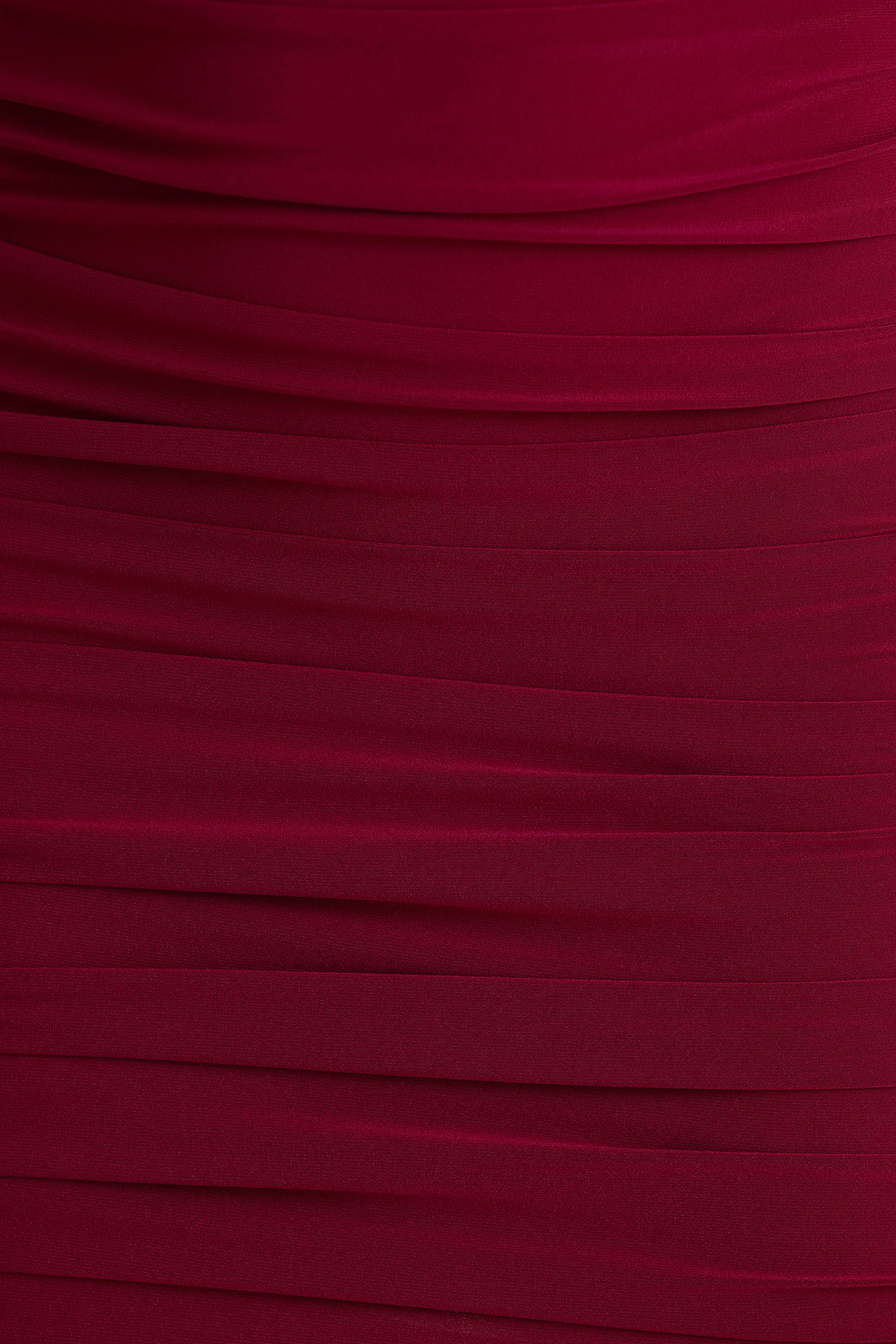 Missy | Burgundy Mini Dress With Cape-Sleeve And Ruched Detailing - Image 6