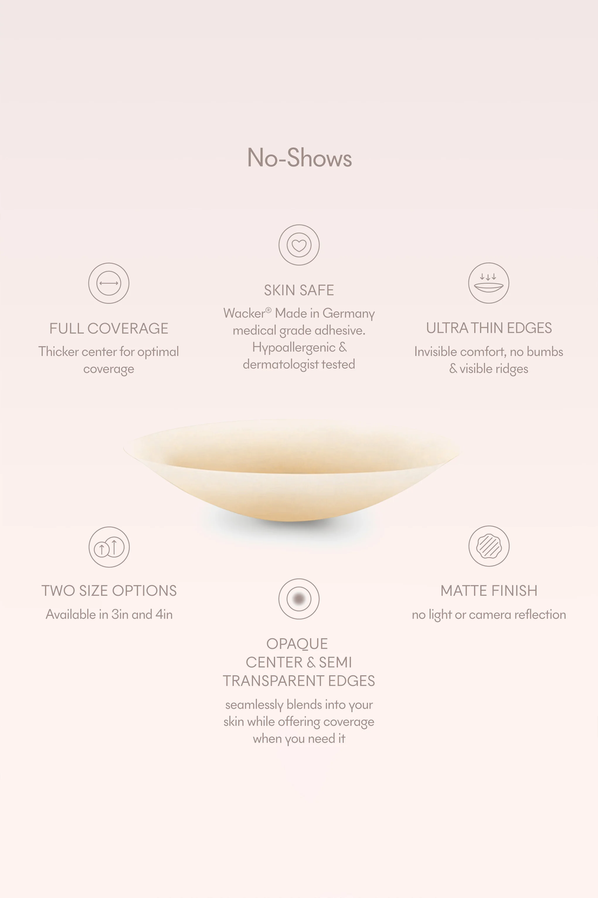No-Show | NOOD Round Nipple Covers 3 Inch No.5 - Image 4